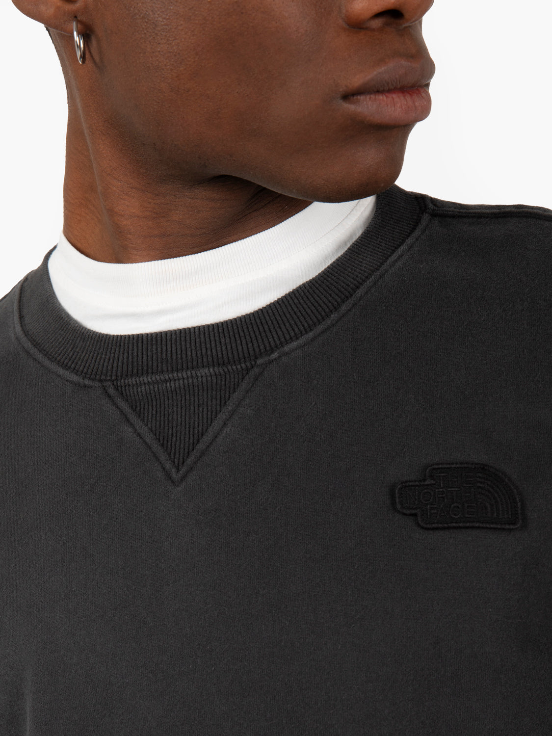M nature relaxed crewneck tnf black