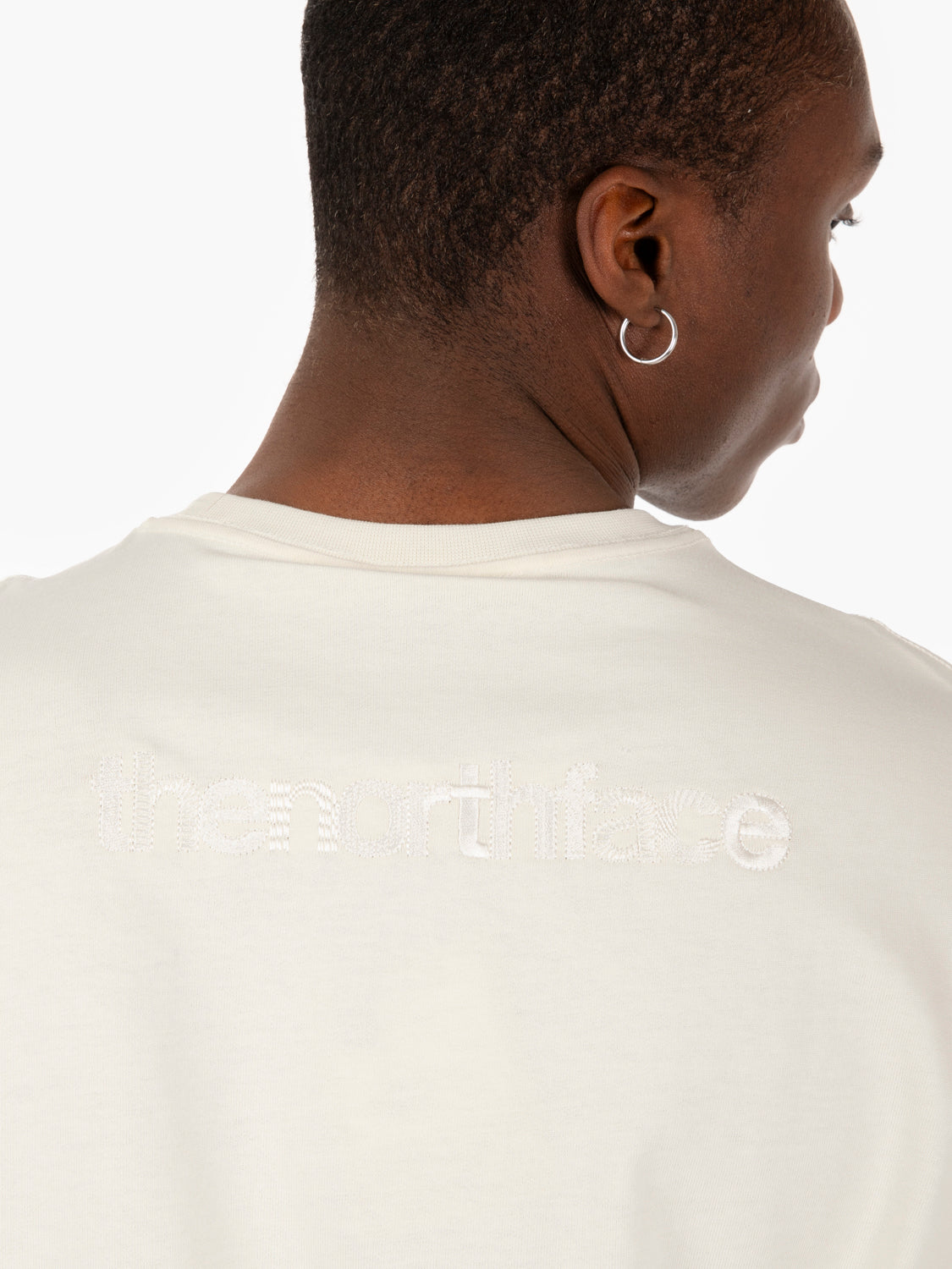 Relaxed tee logo white dune