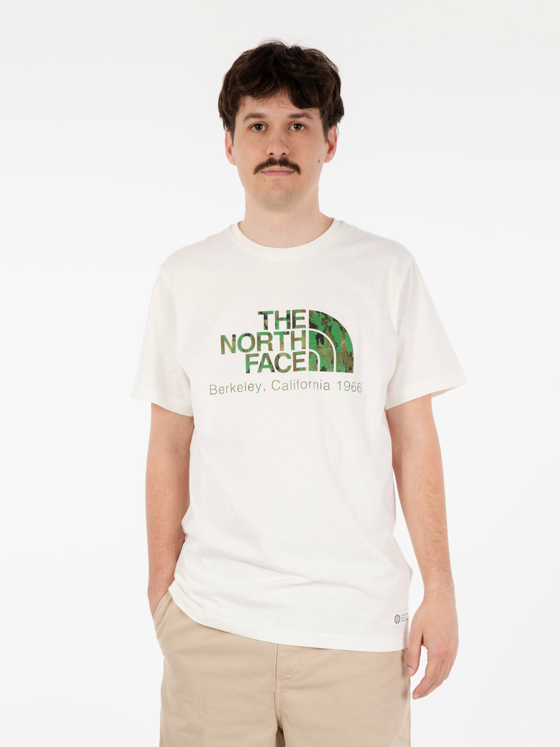 Berkeley California t-shirt s/s scrap white dune