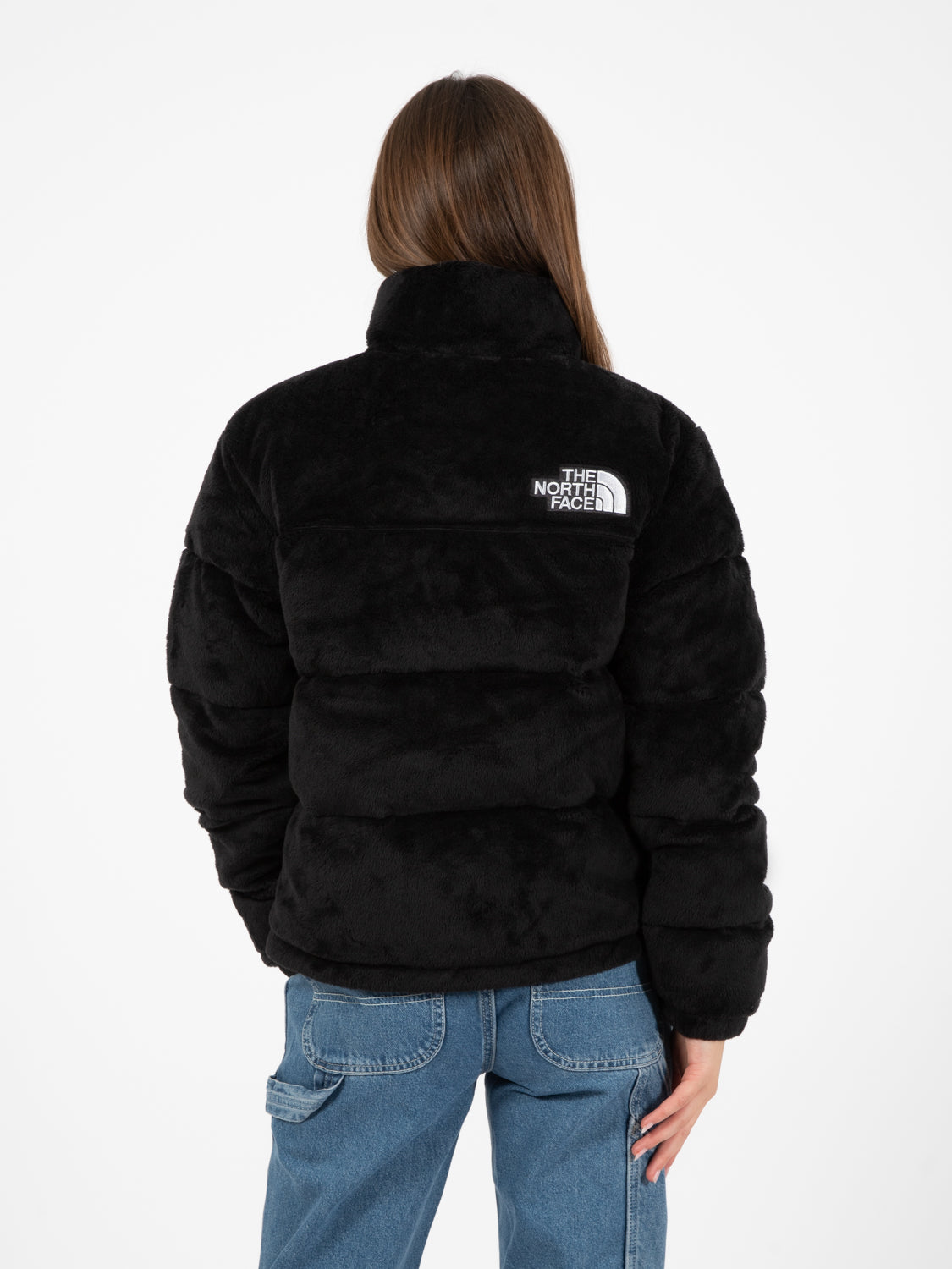 W Versa Velour Nuptse tnf black