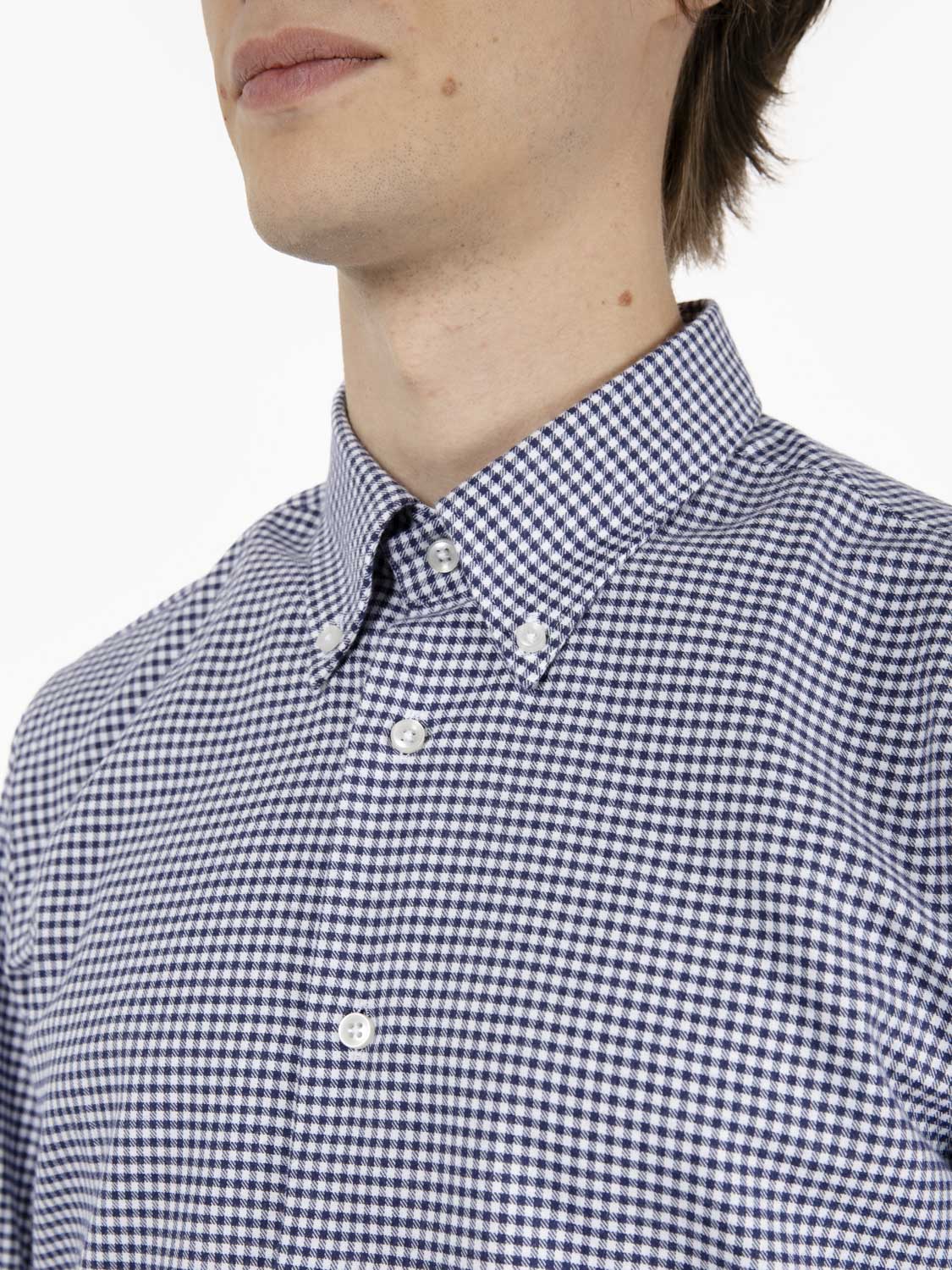 Camicia a quadretti blu / bianco