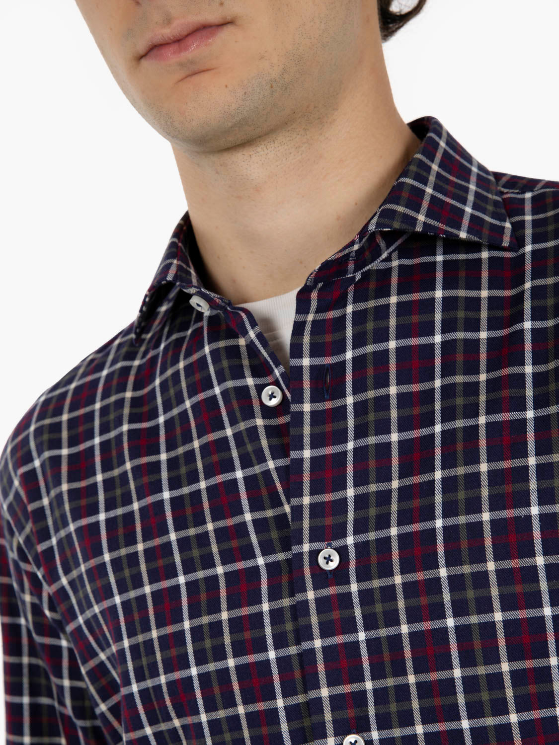 Red/Blue Plaid Flannel Shirt