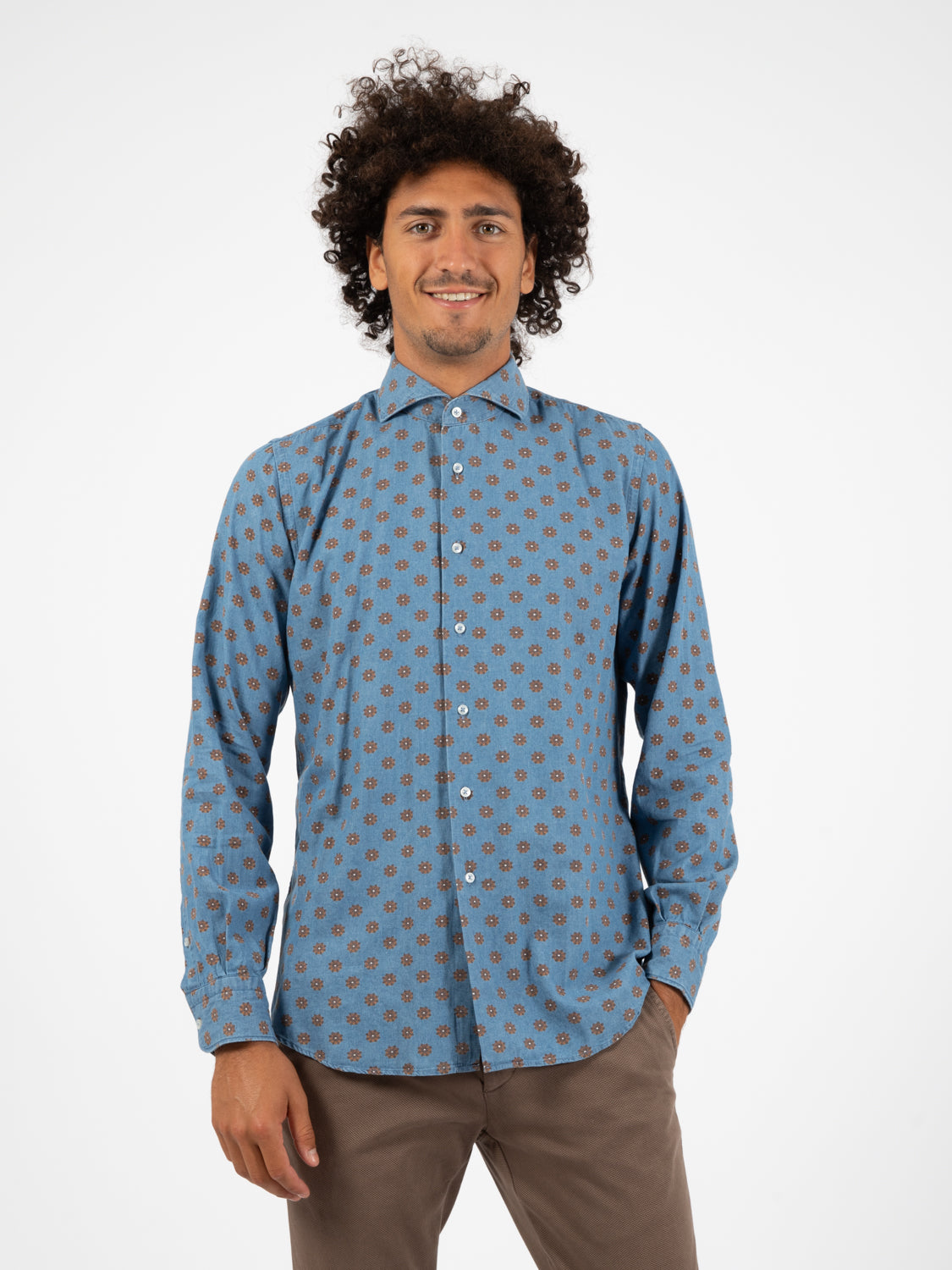 Camicia denim fantasia medio