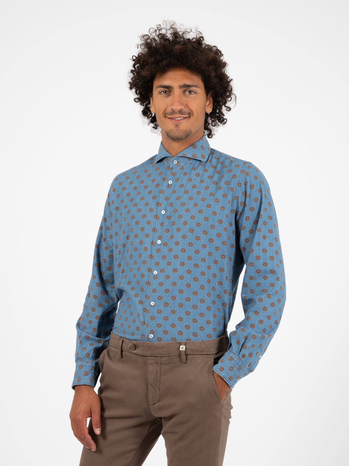 Camicia denim fantasia medio