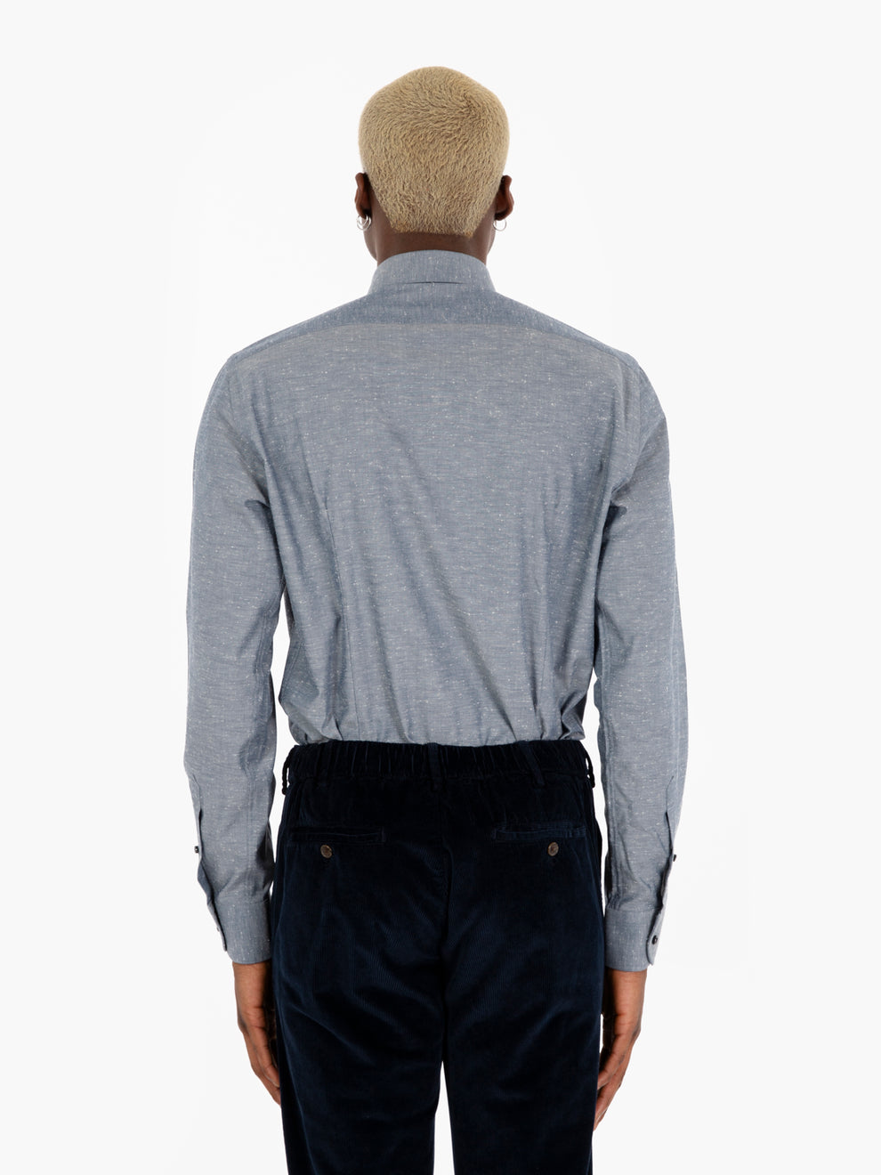 Camicia in chambray grigia