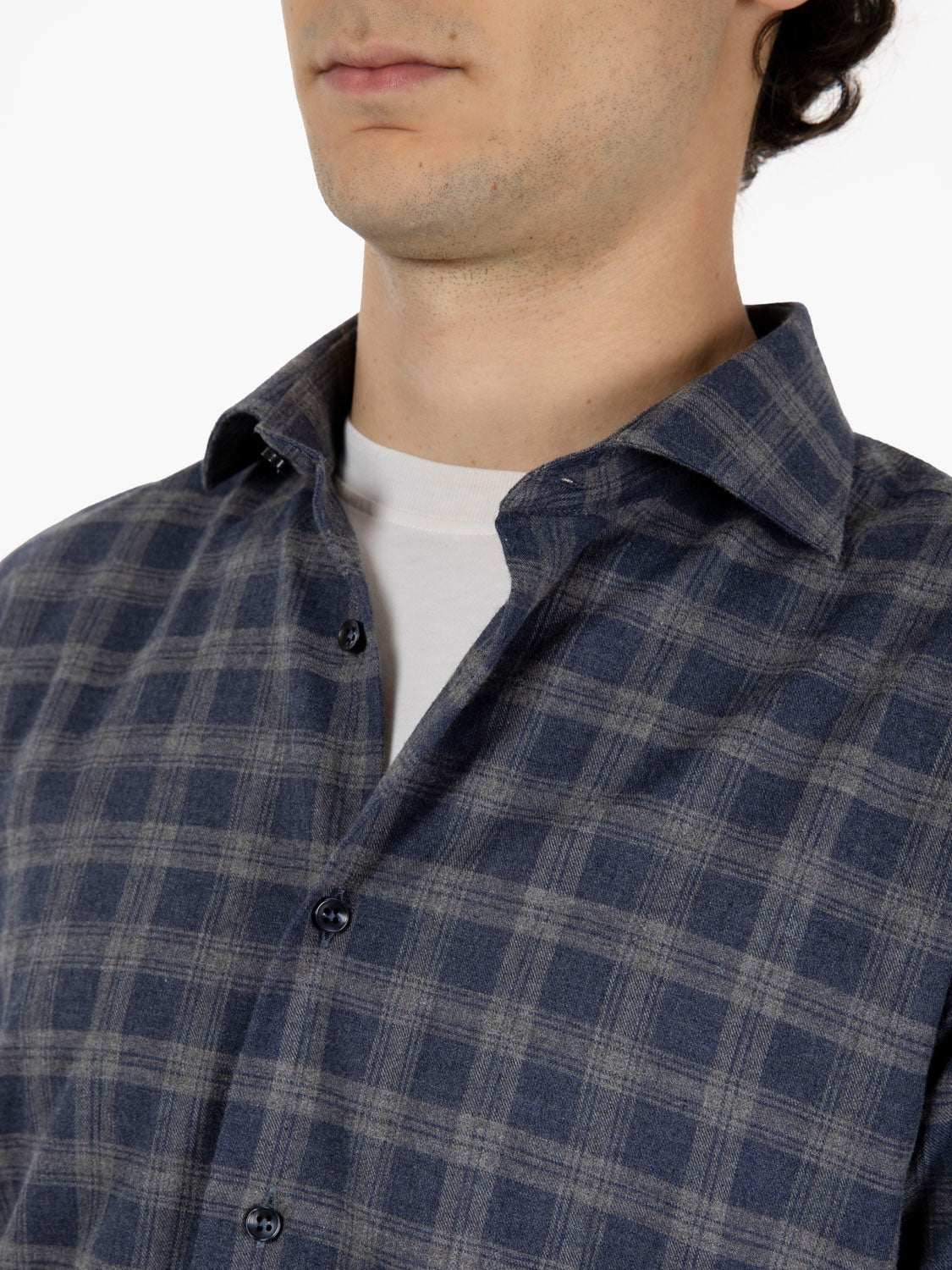Gray/Blue Flannel Shirt