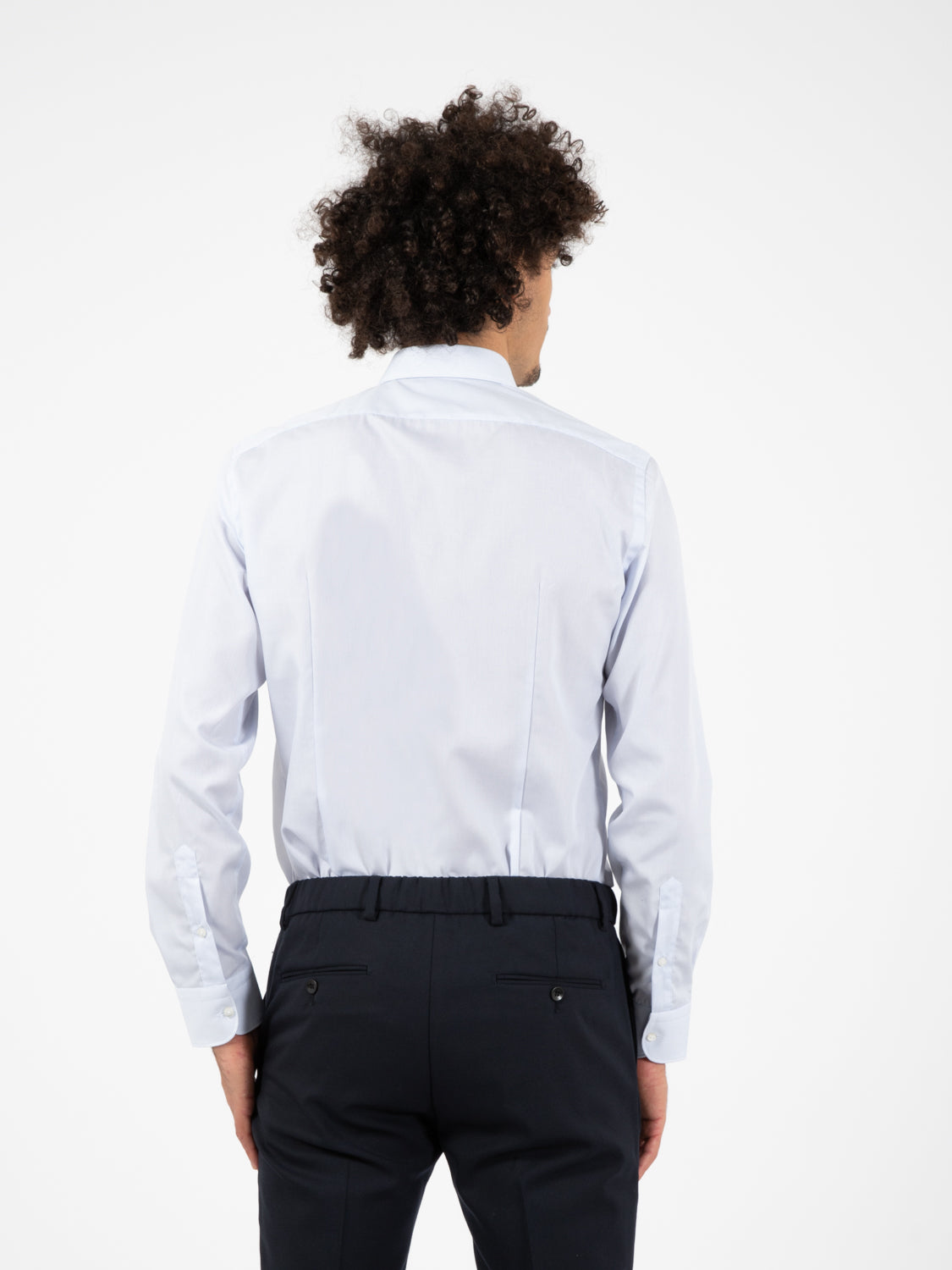 Camicia microfantasia bianco / azzurro
