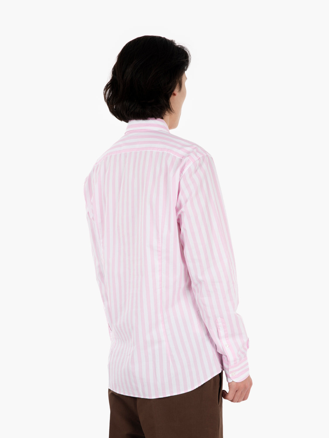 Camicia Summer a righe grosse rosa