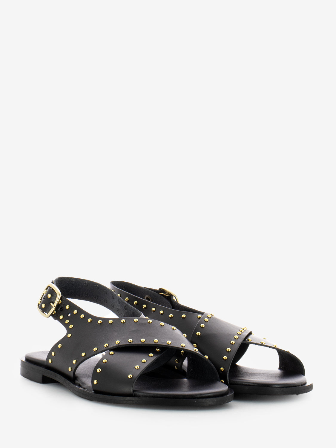 Sandali con borchie nero