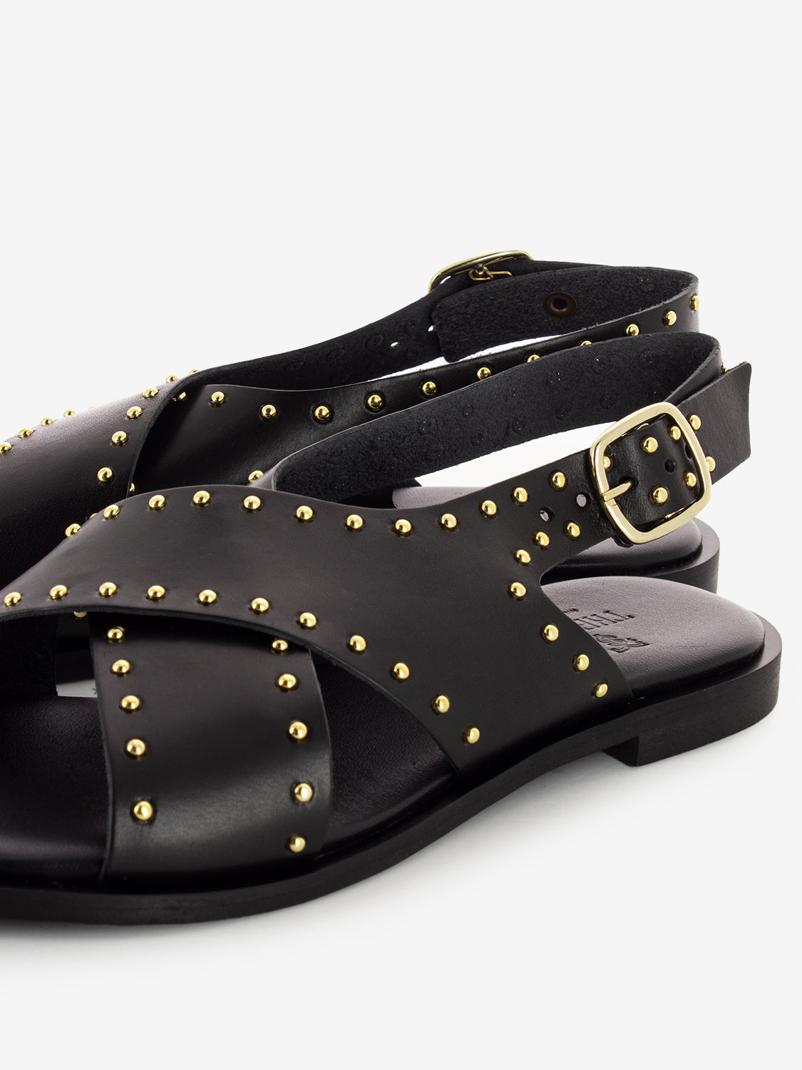 Sandali con borchie nero