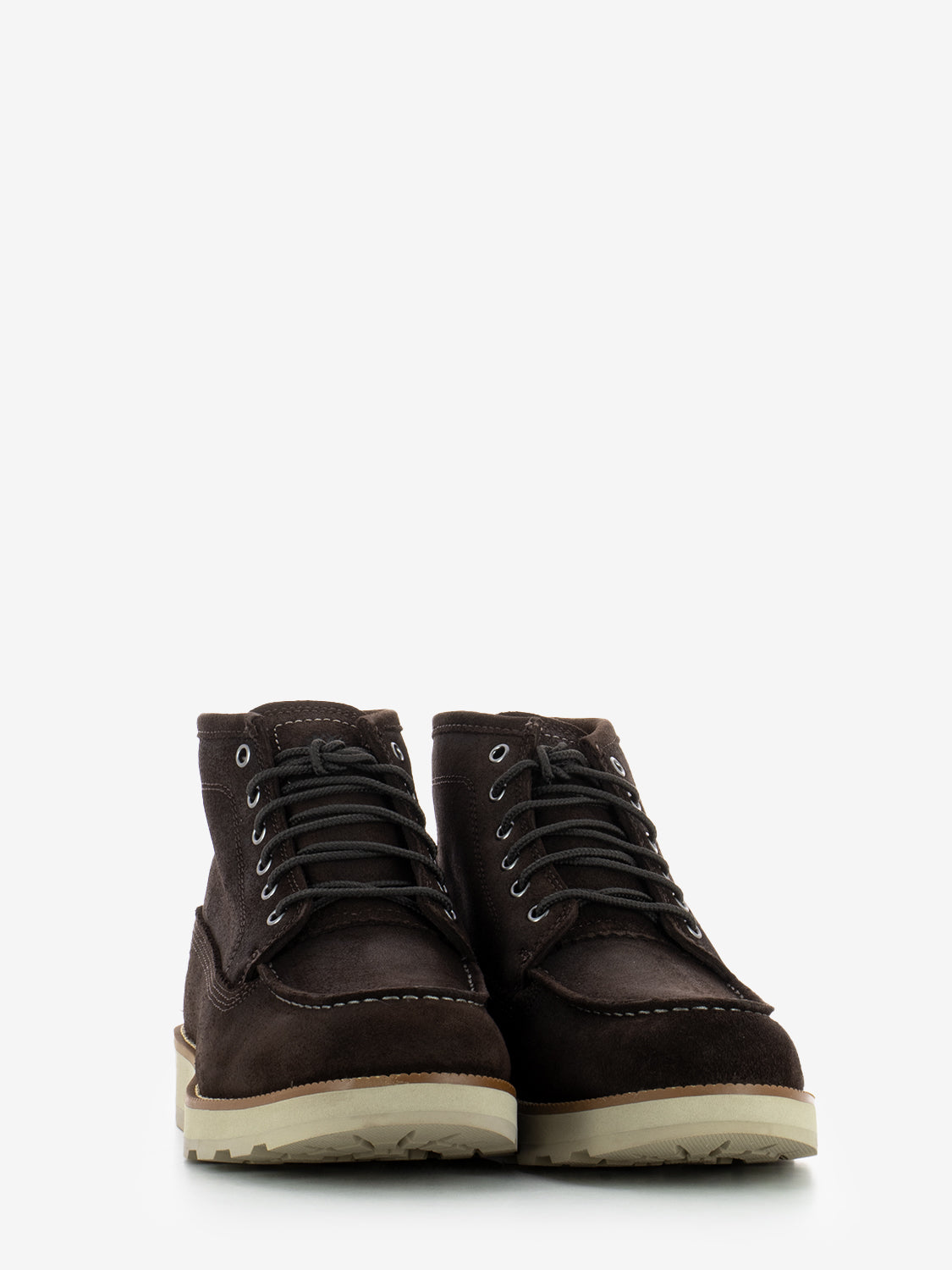 Britton Mills Mid Lace chukka boot dark brown suede