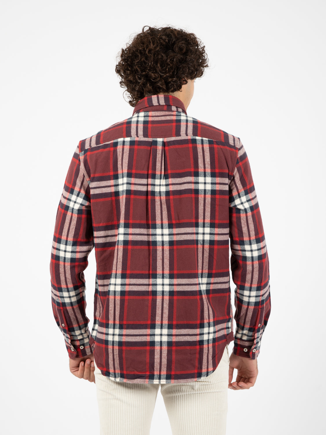 Camicia LS Heavy Plaid Port Royale rosso / blu