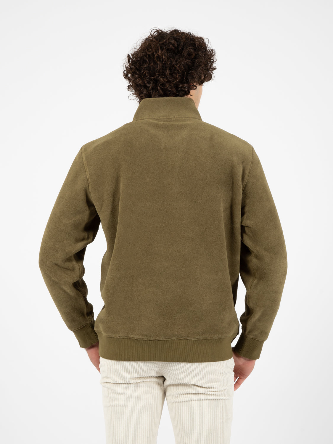 Dark Olive Front Logo Fleece Sweatshirt