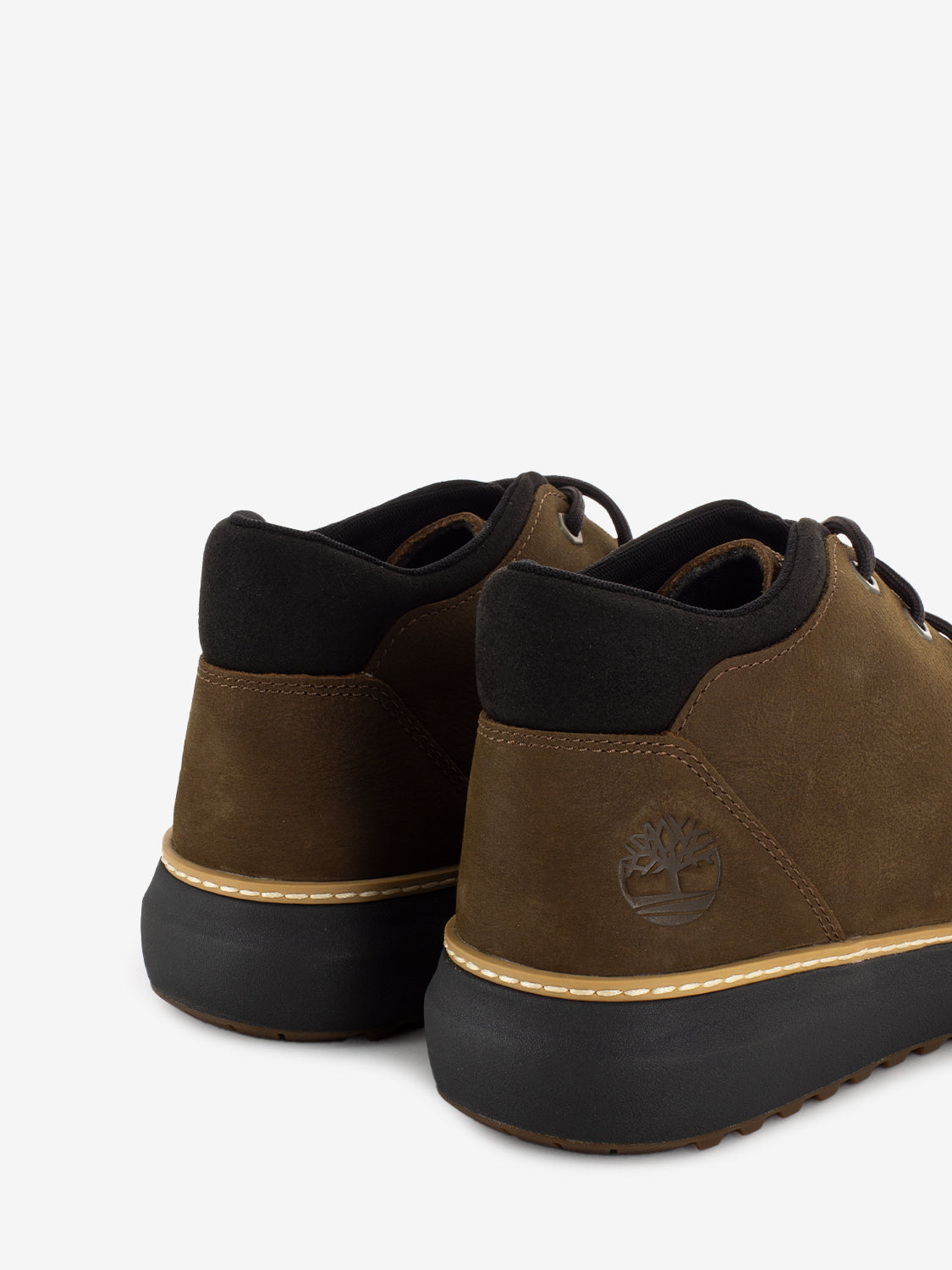 Hudson Road mid lace up chukka boat dark brown