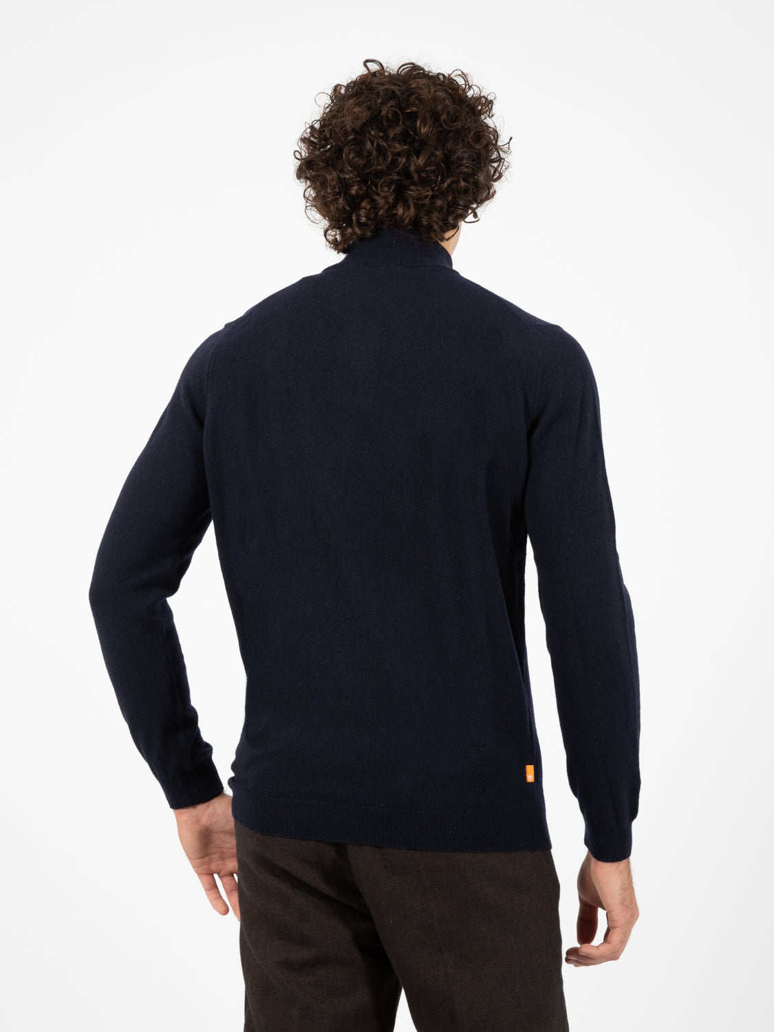 Maglione in lana half zip dark sapphire