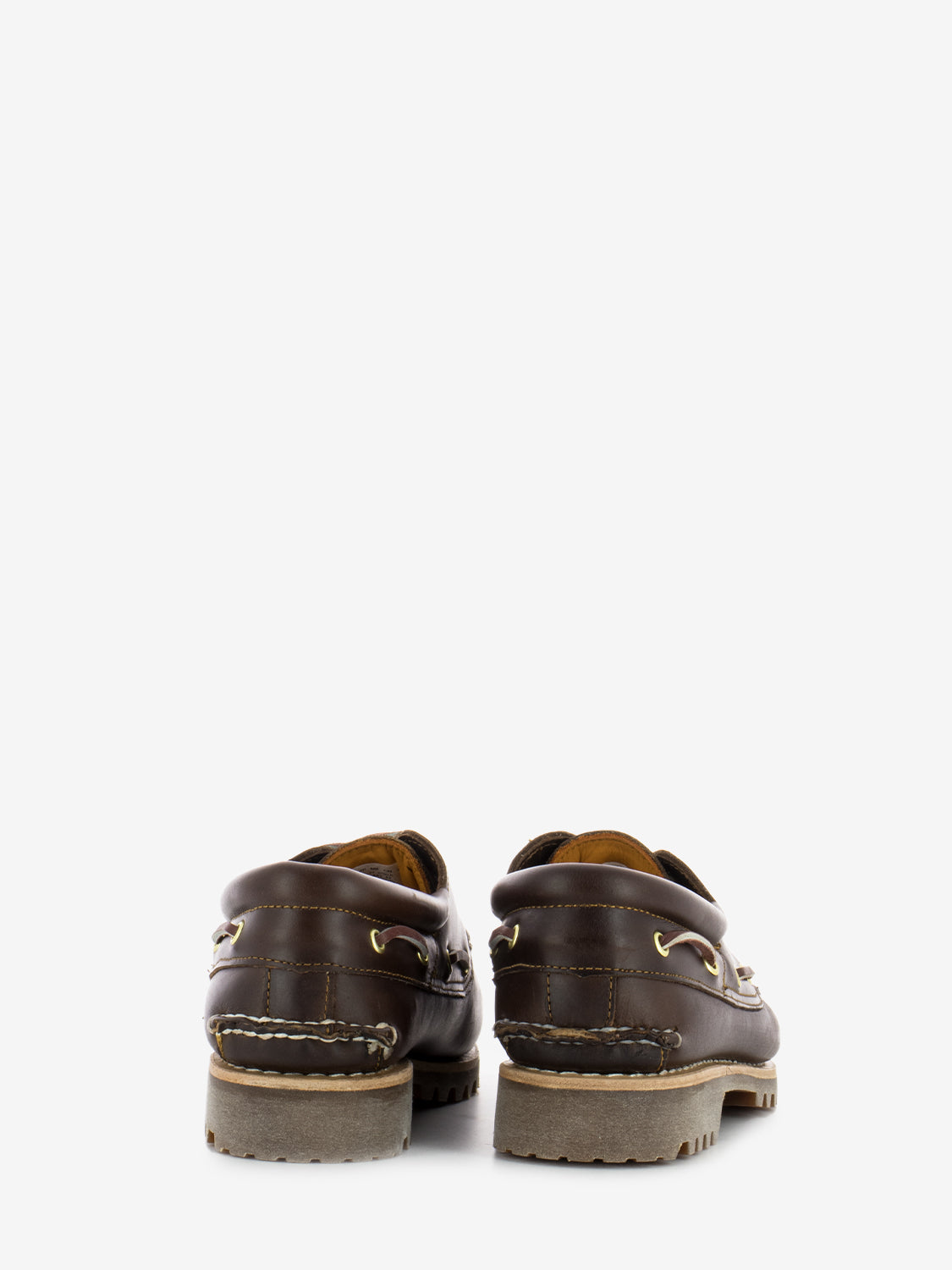 Scarpe da barca authentic handsewn md brown full grain