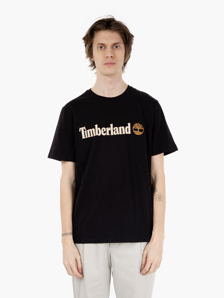 TIMBERLAND - T-shirt Kennebec river camo tree logo vintage black