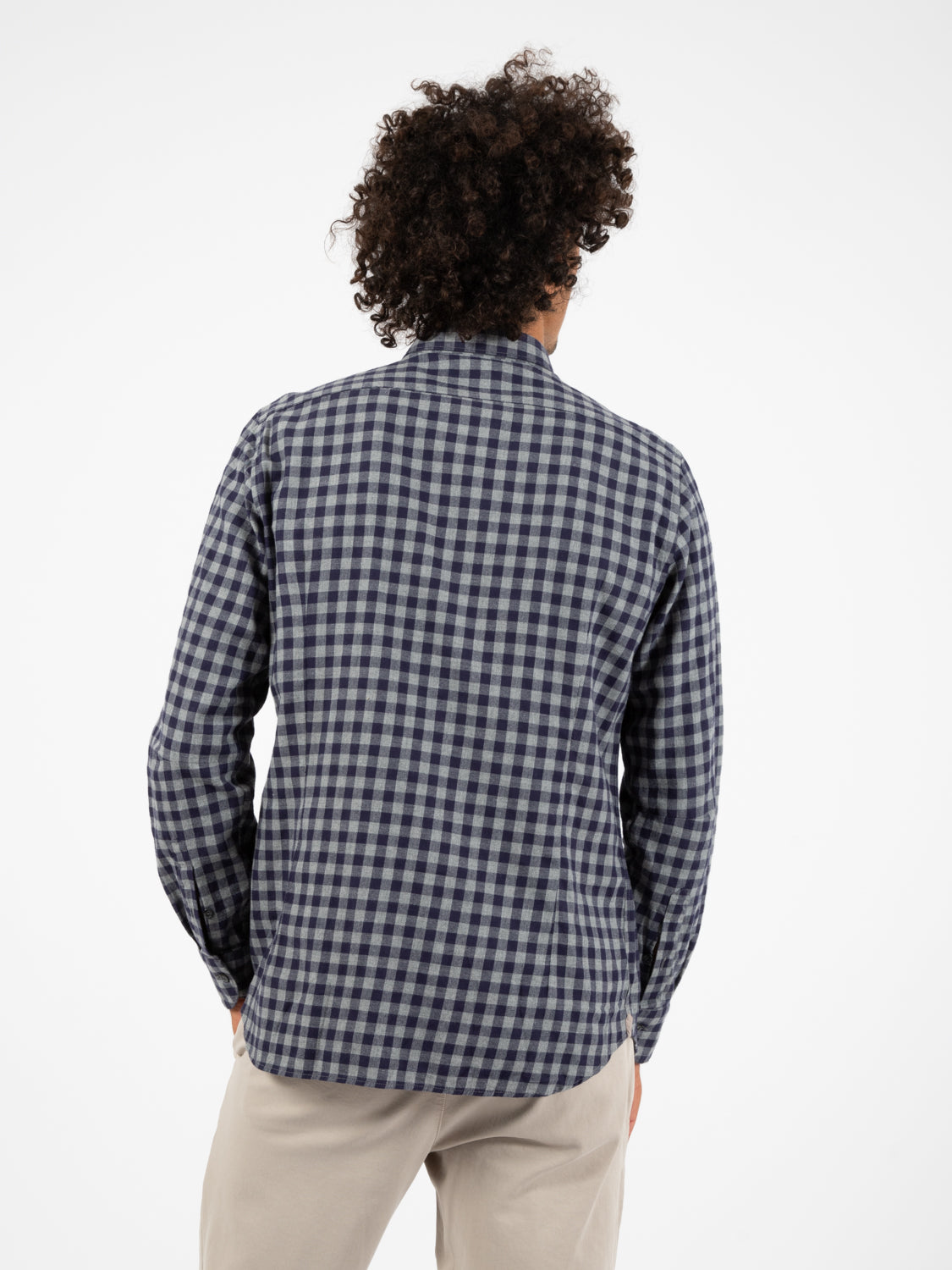 Camicia a quadri grigio / blu