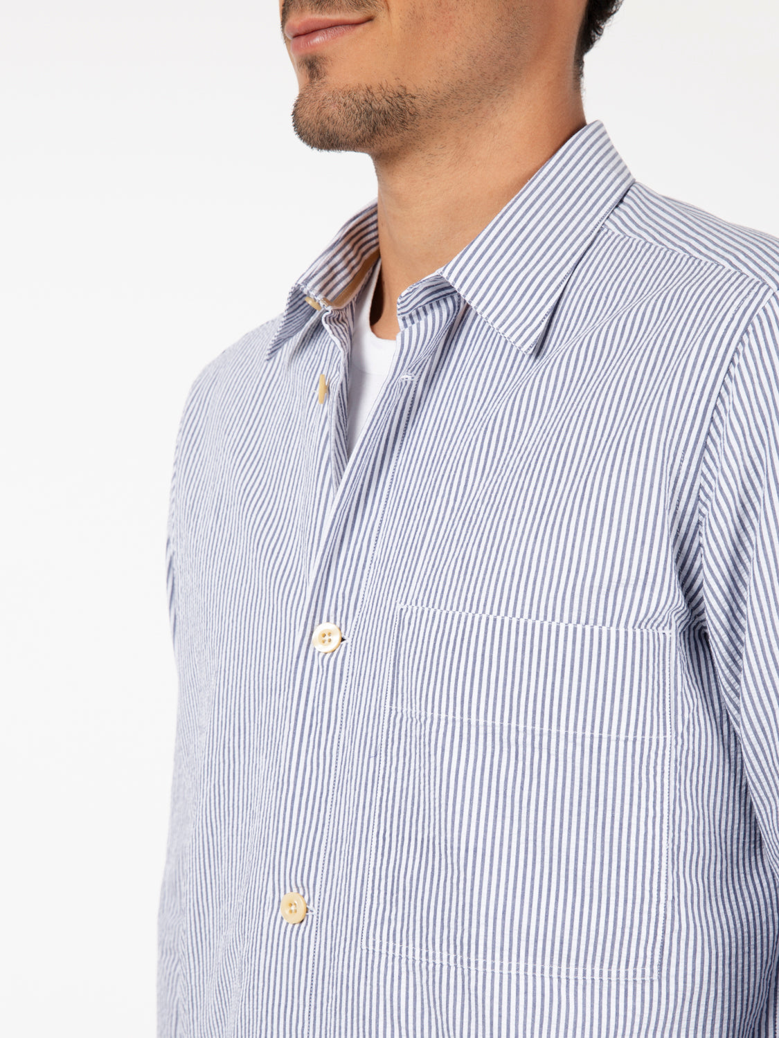 Camicia a righe azzurro / bianco