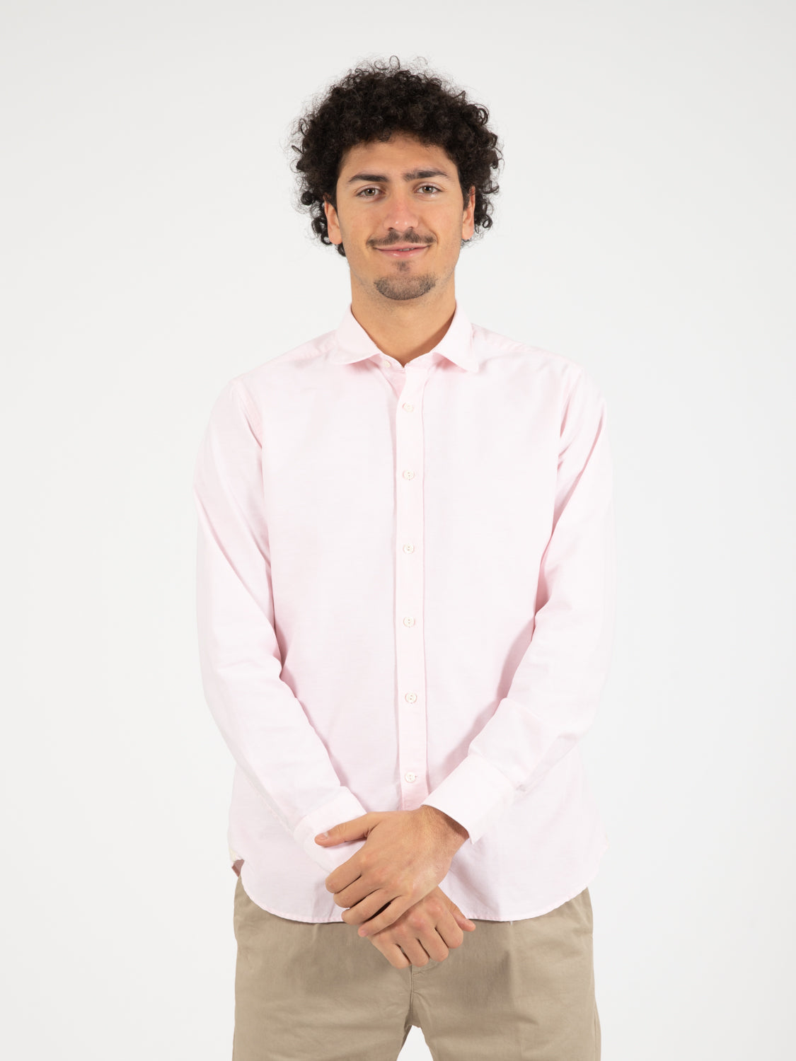 Camicia cotone oxford rosa
