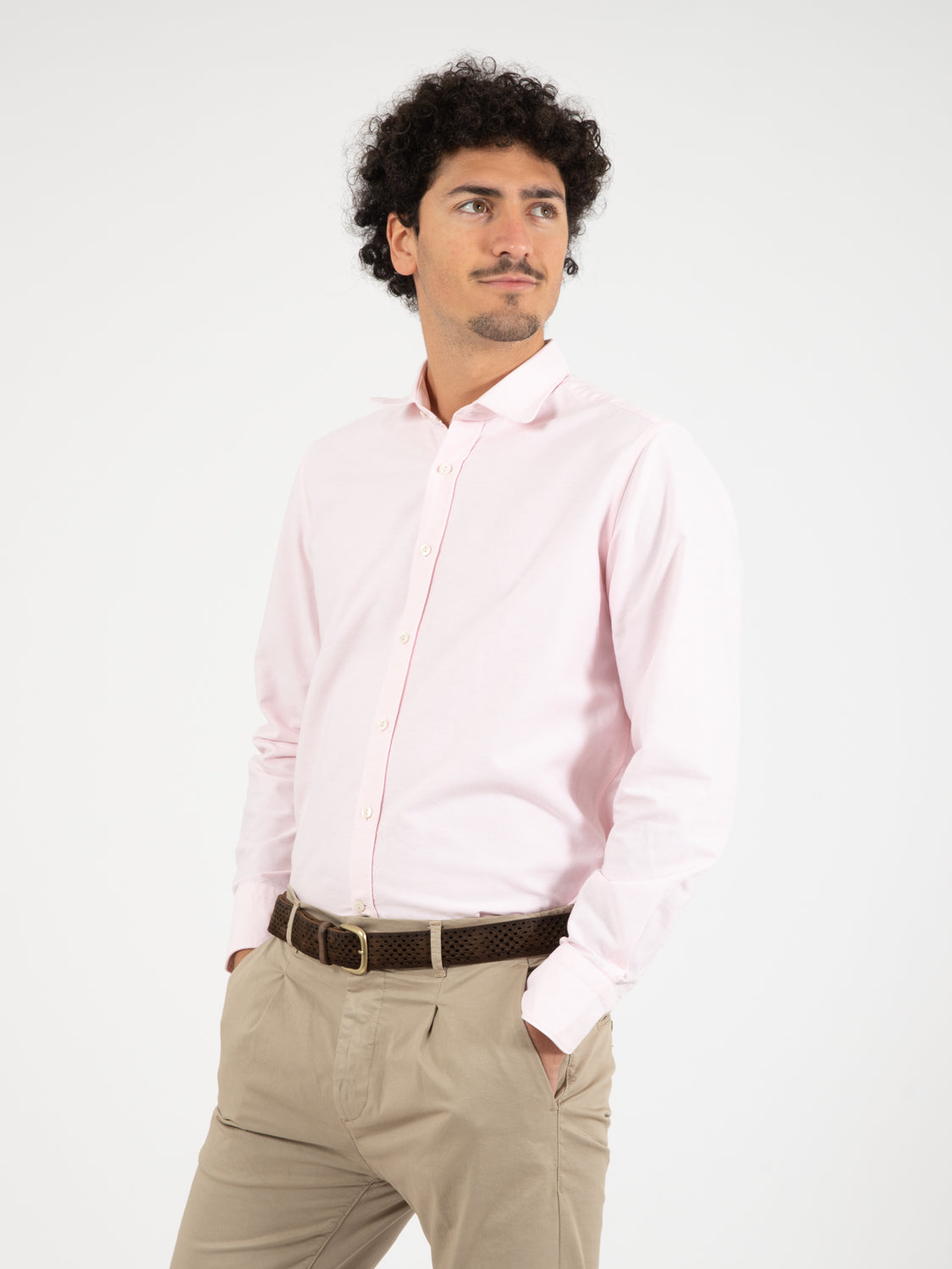 Camicia cotone oxford rosa