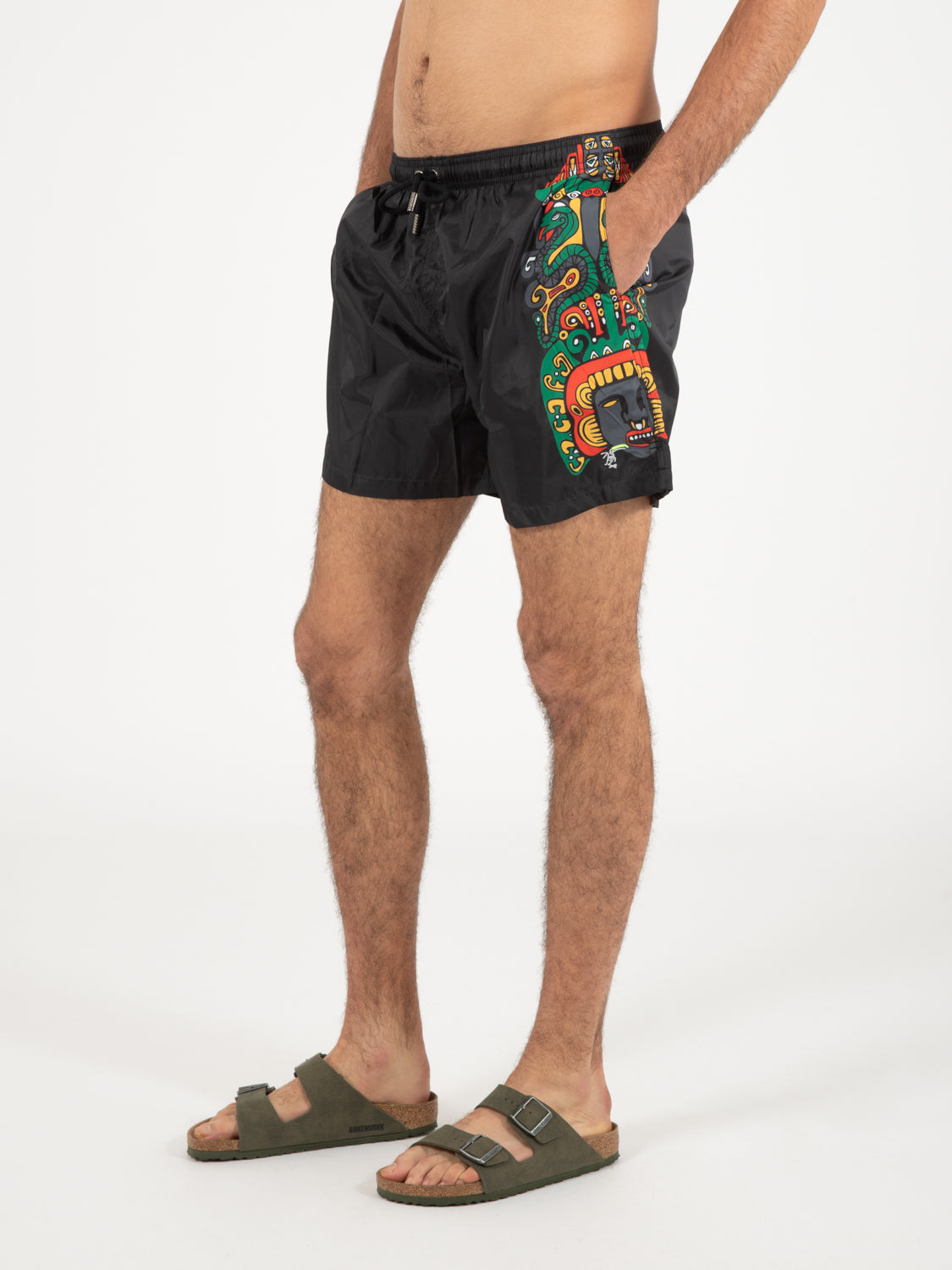 Costume Apocalypto nero / multicolor