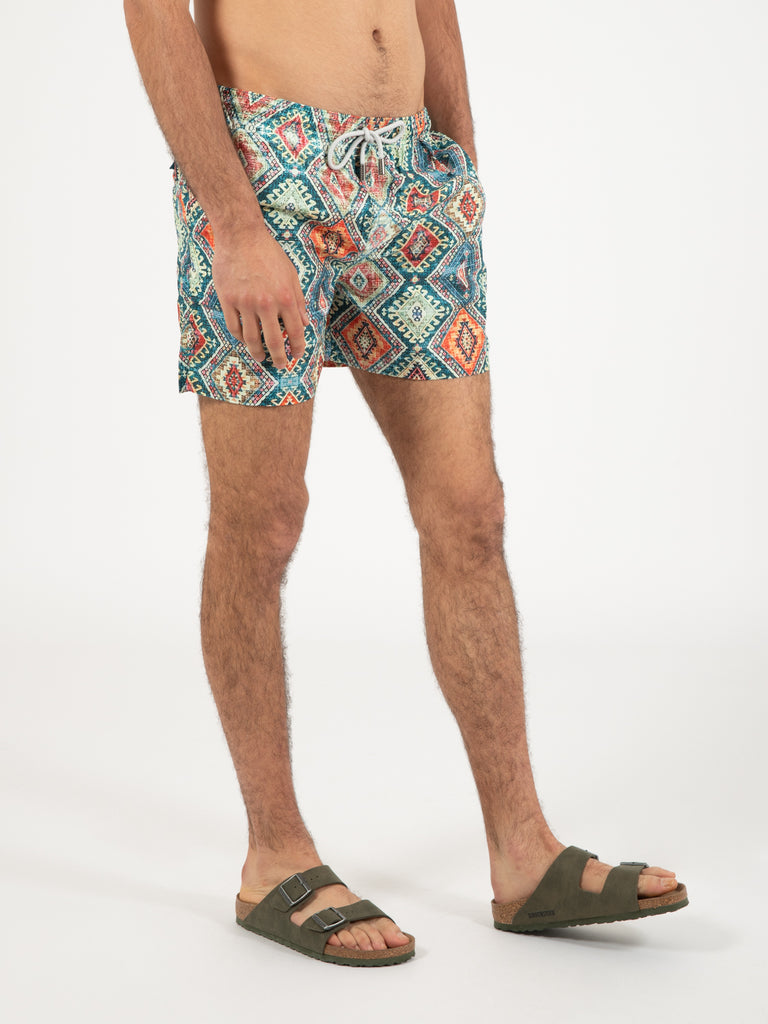 TOOCO BEACHWEAR - Costume Palenque stampa rombi multicolor