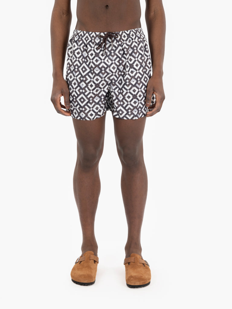 TOOCO BEACHWEAR - Costume Porto optical white / brown