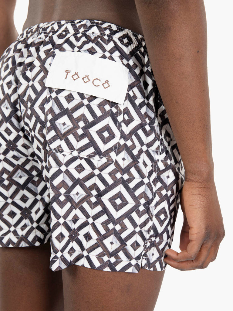 TOOCO BEACHWEAR - Costume Porto optical white / brown