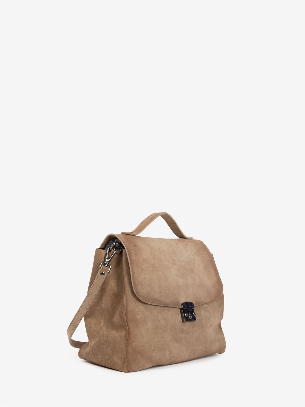 Borsa postina in suede beige