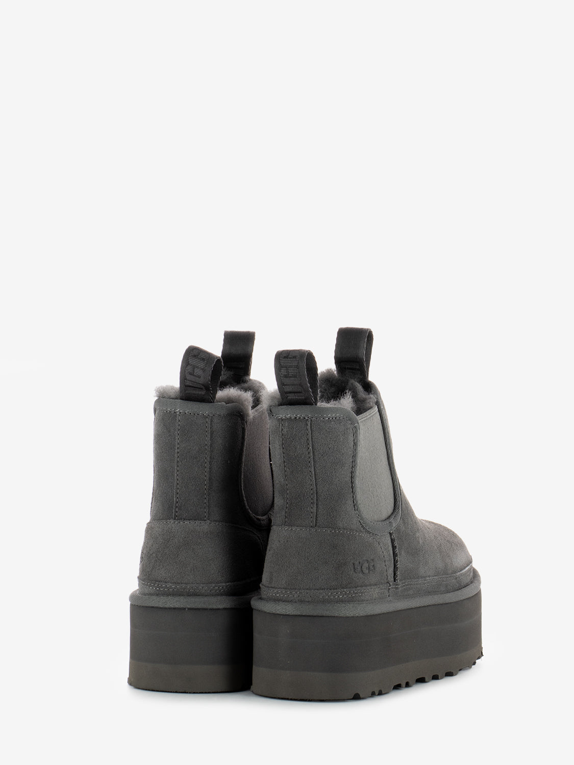 Neumel platform chelsea gray ankle boots