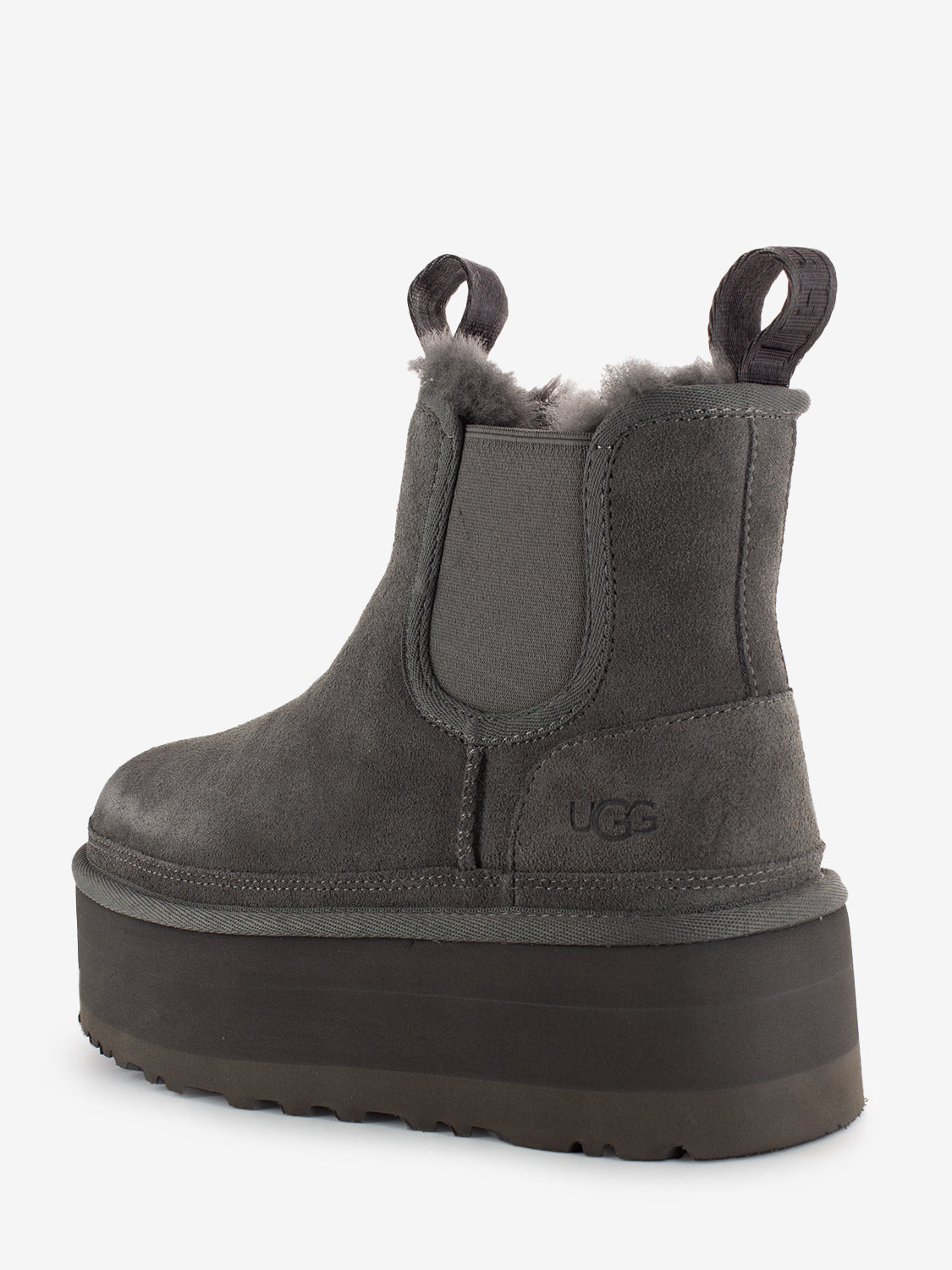 Neumel platform chelsea gray ankle boots