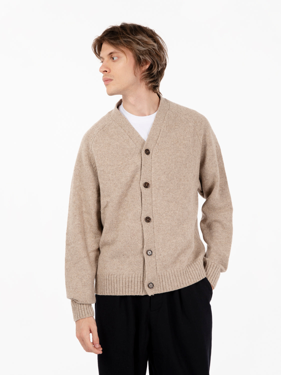 David cardigan fawn