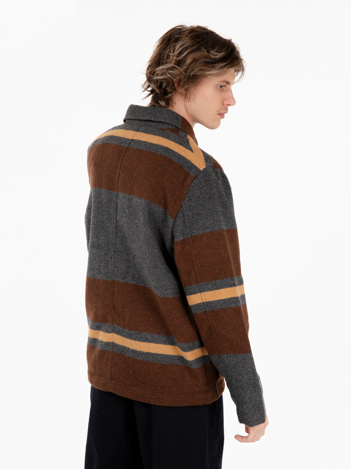 Merchant jacket charcoal stripe