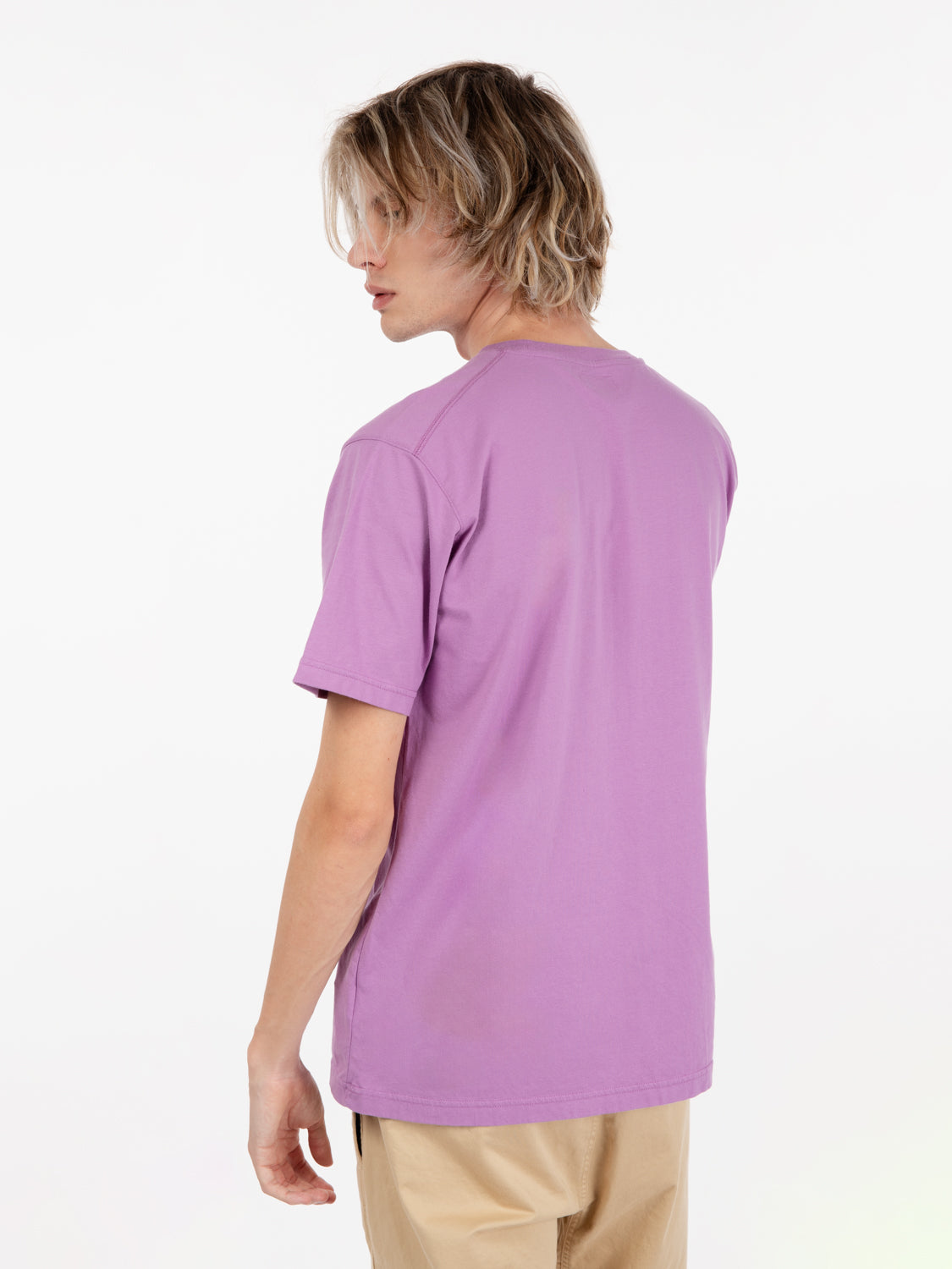 T-shirt print pocket lilac
