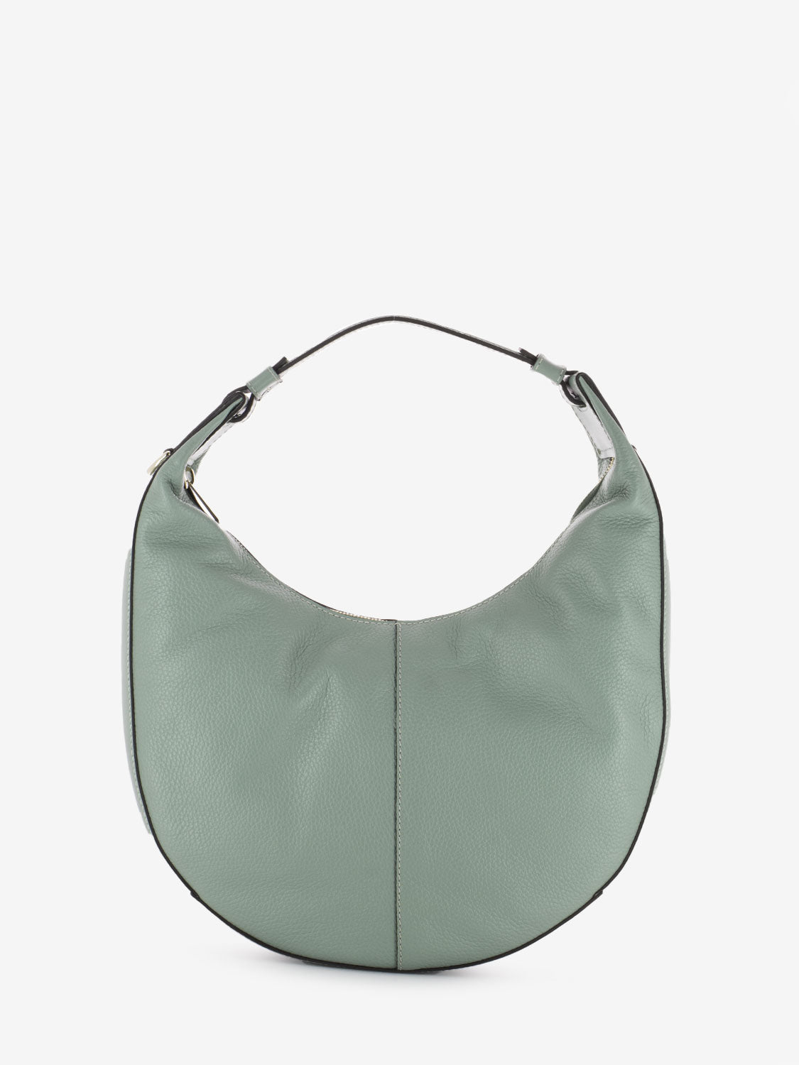 Mineral Green Leather Hobo Bag