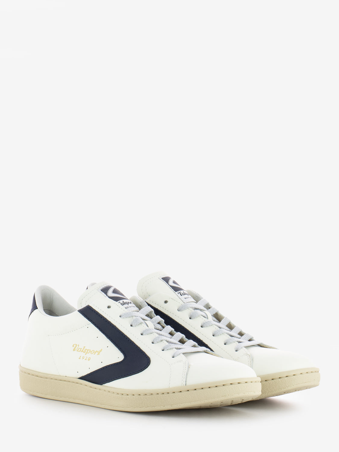 Tournament classic leather white / blue sneakers
