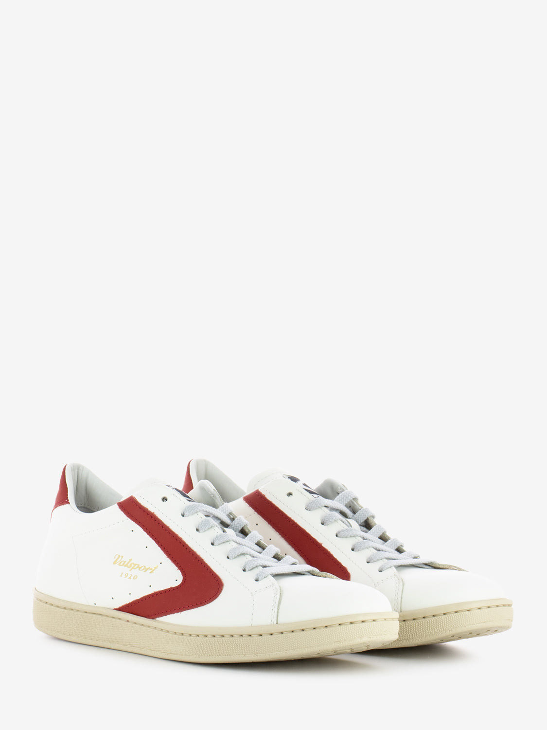 Tournament sneakers white red nappa leather