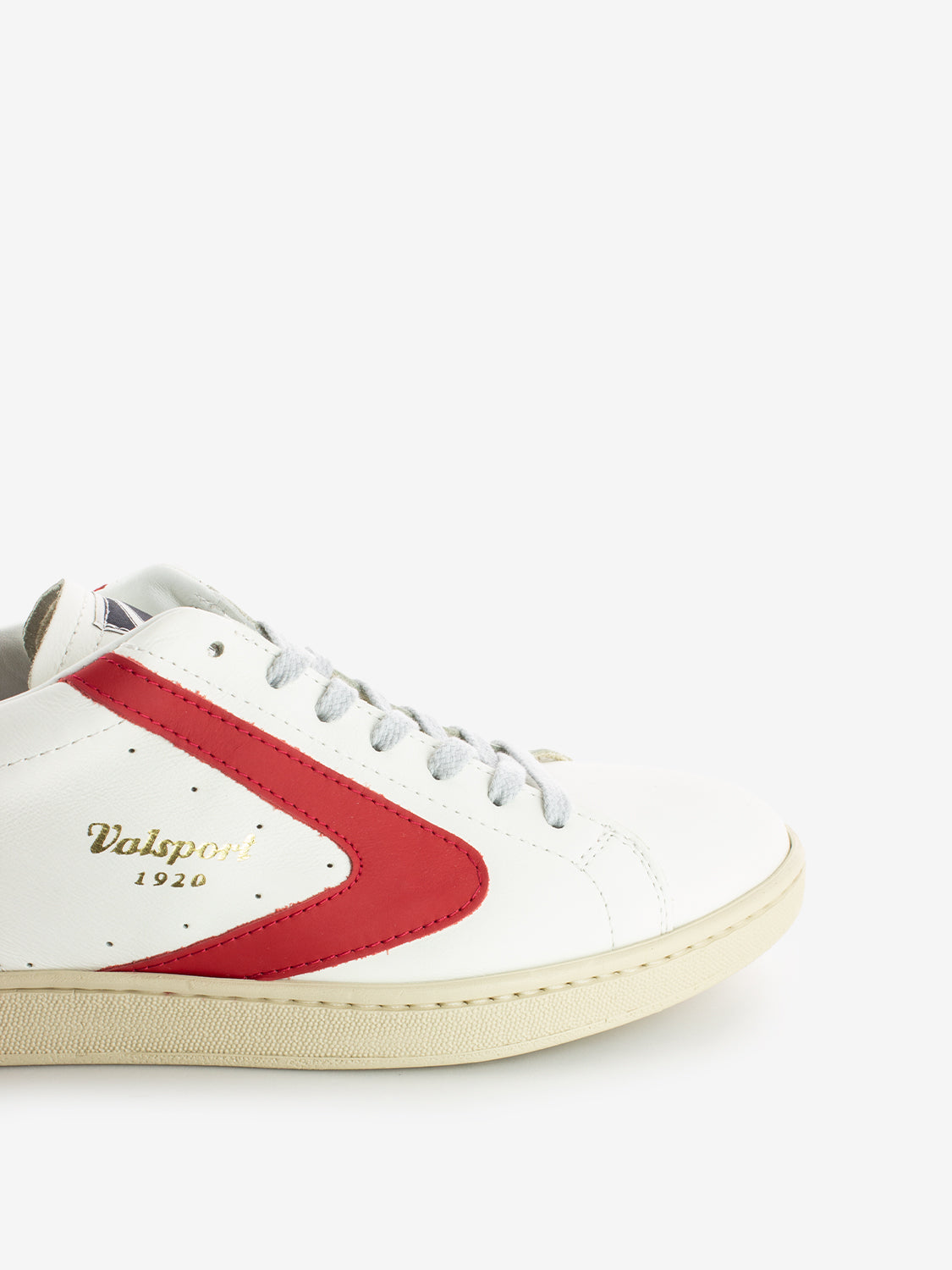 Tournament sneakers white red nappa leather