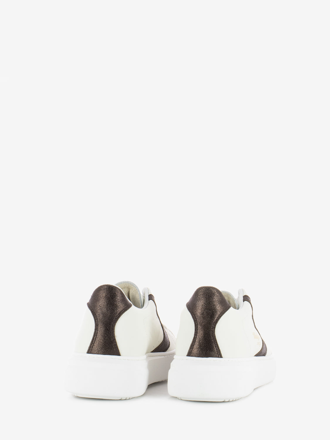 Sneakers Tournament nappa white / dark brown / glitter