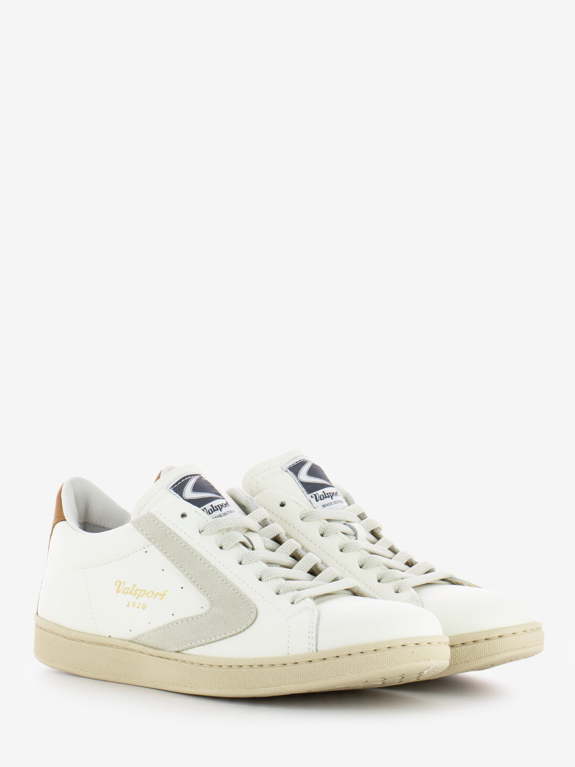 Tournament classic metal leather white / cream / cognac