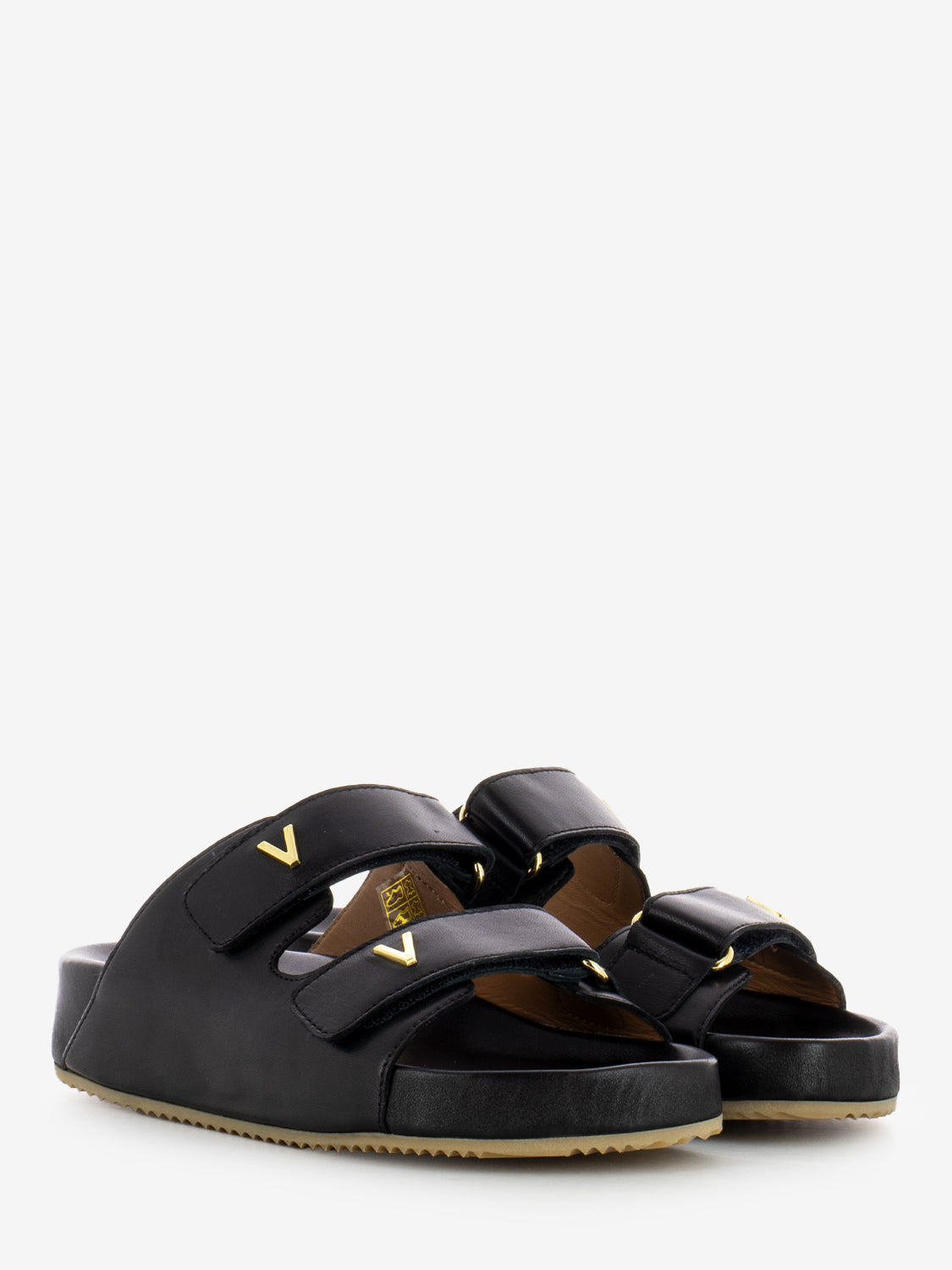Ciabatta doppia fascia nero