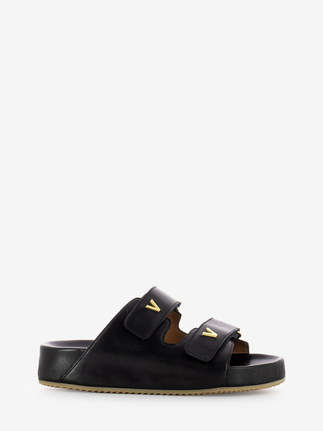 Ciabatta doppia fascia nero