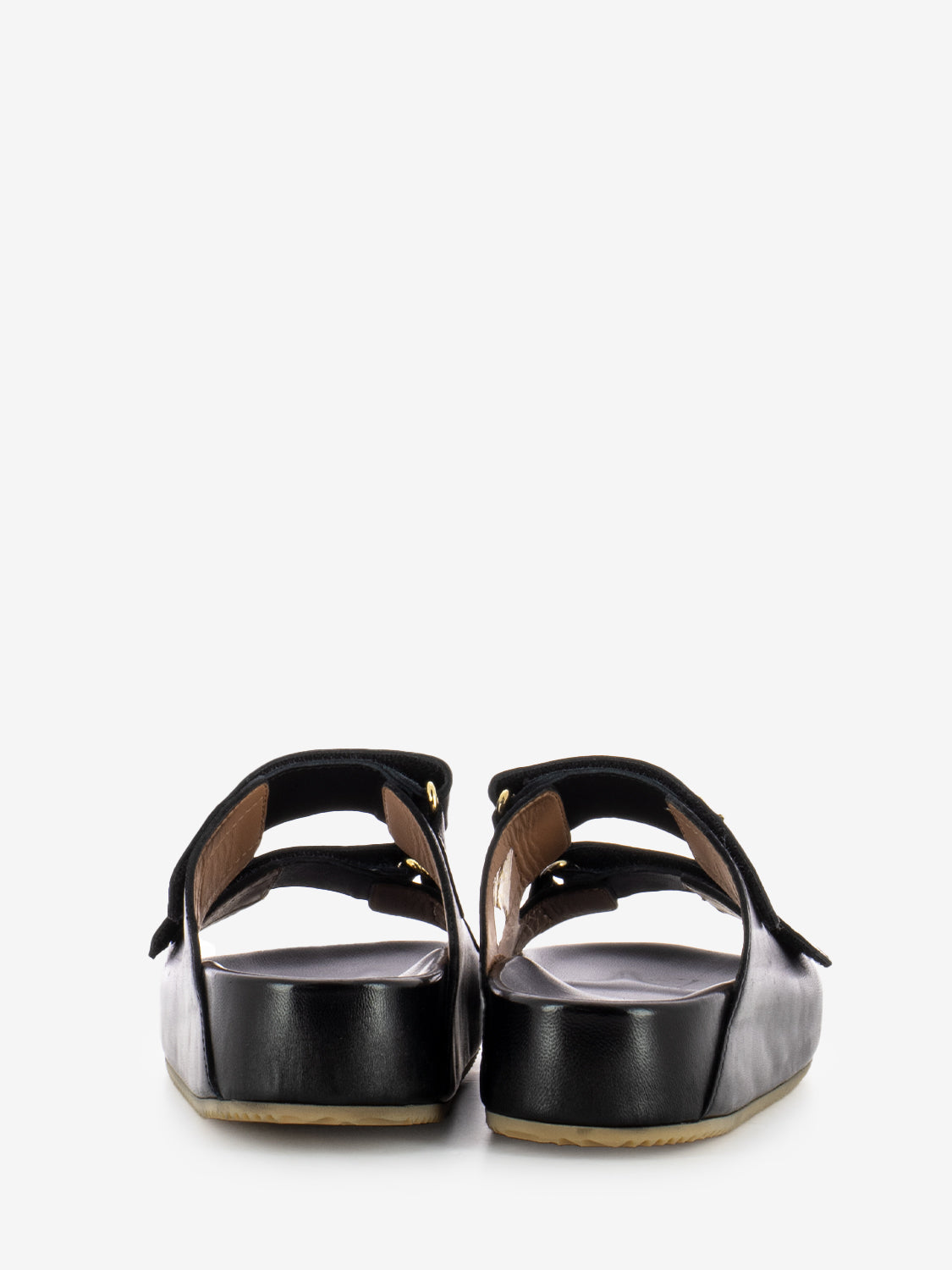 Ciabatta doppia fascia nero