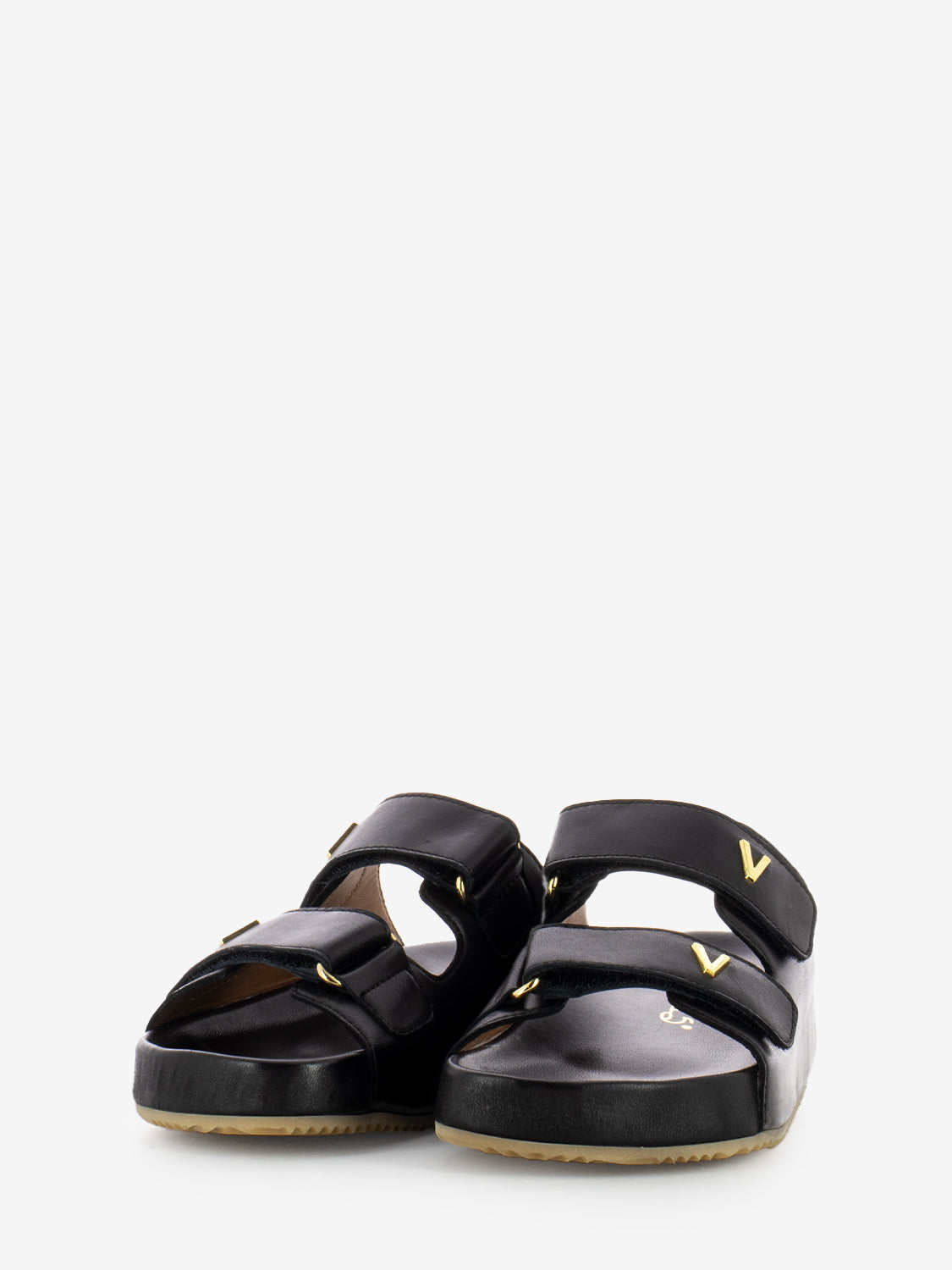 Ciabatta doppia fascia nero