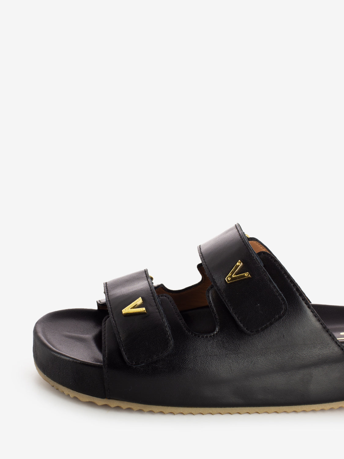 Ciabatta doppia fascia nero