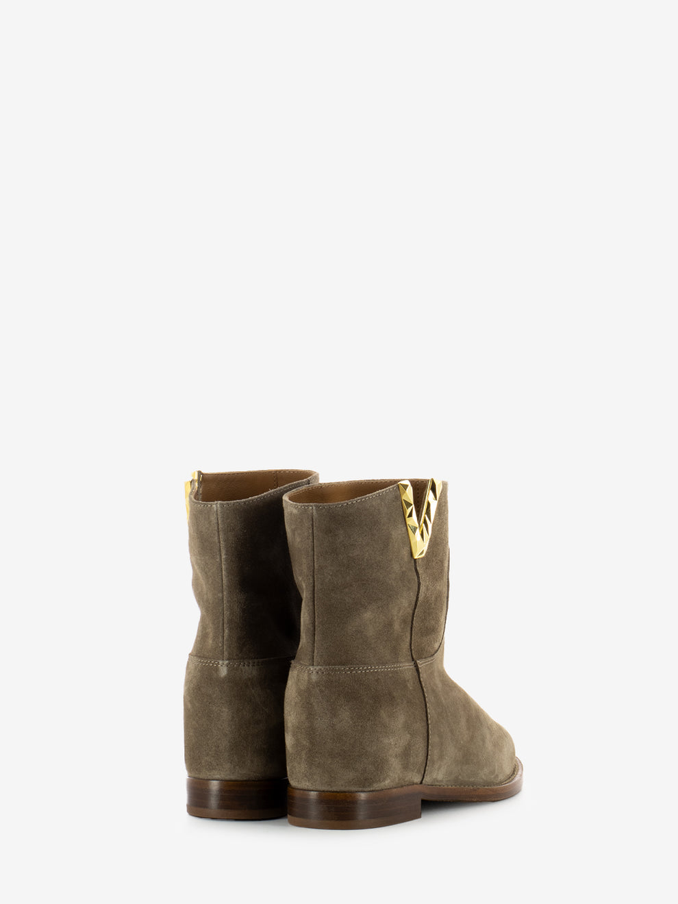 Tronchetto velour suede champagne