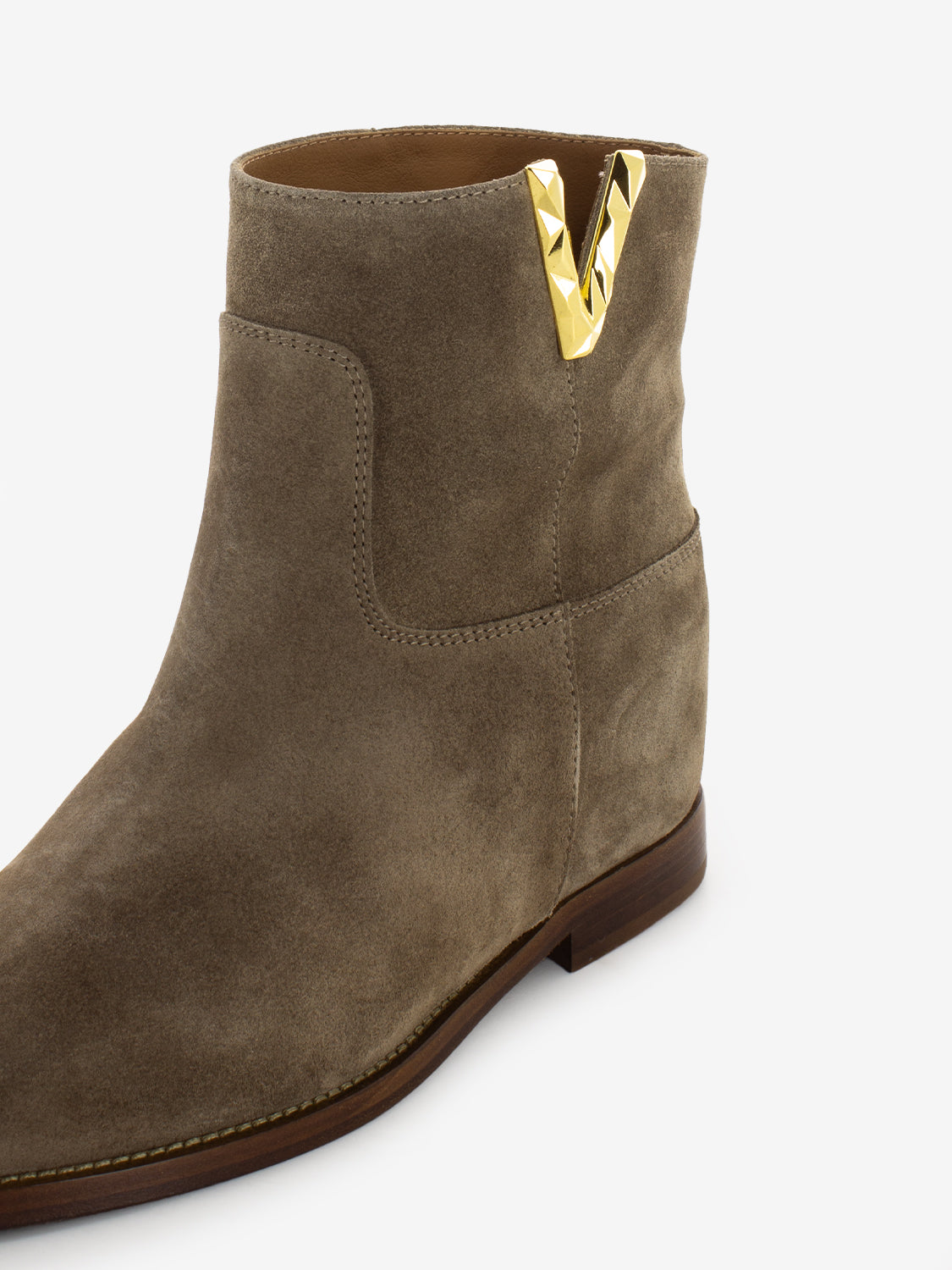 Tronchetto velour suede champagne