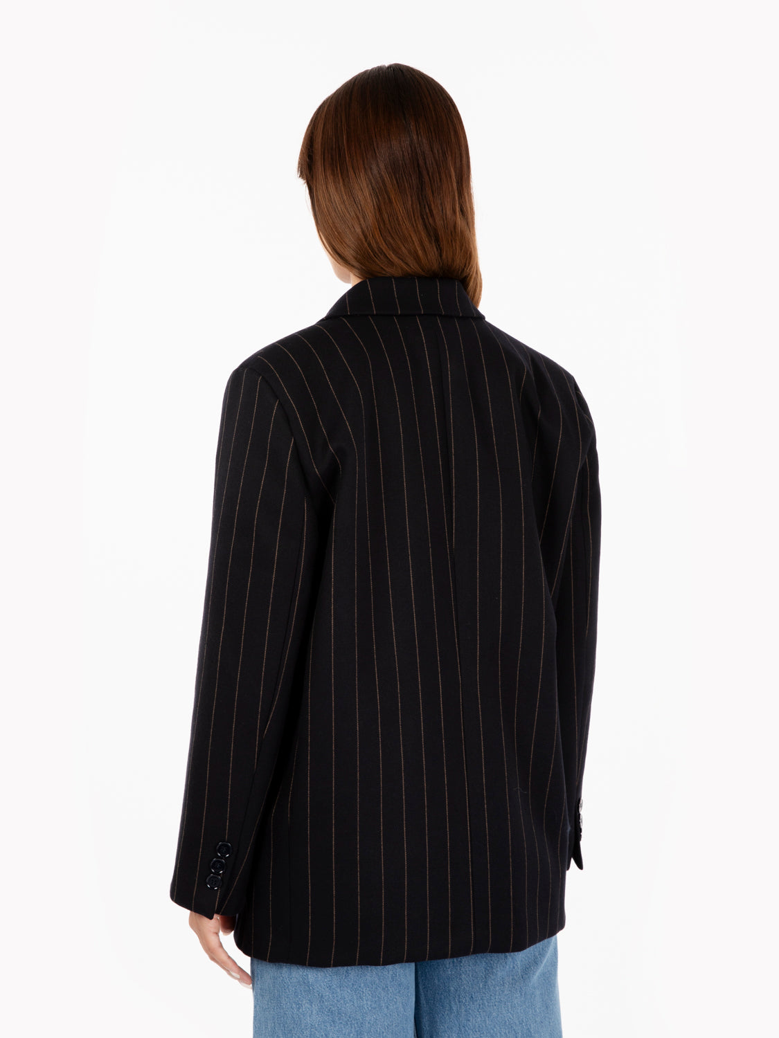 Blazer college gessato blu / cammello