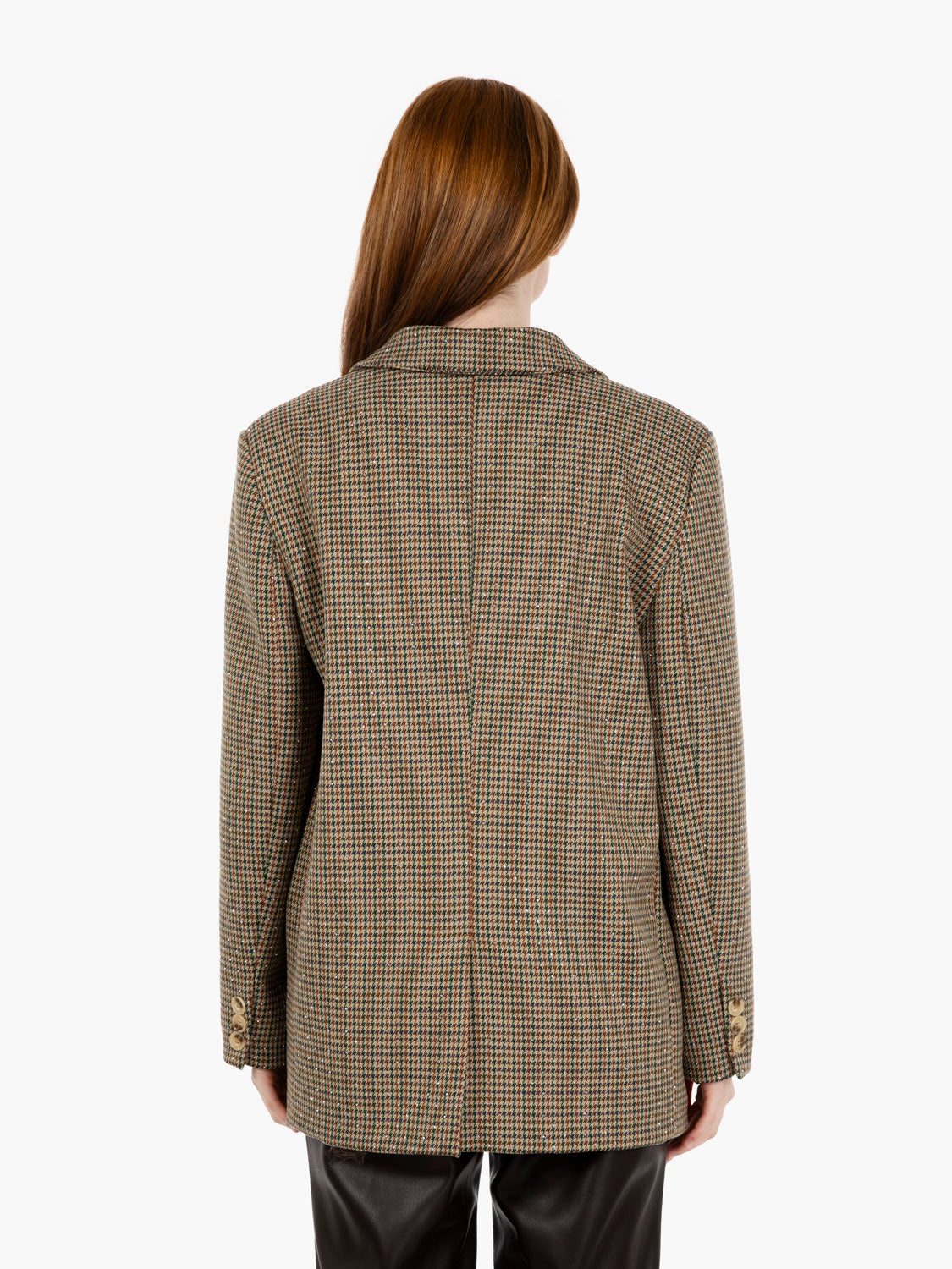 Blazer con strass pied de poule multicolor